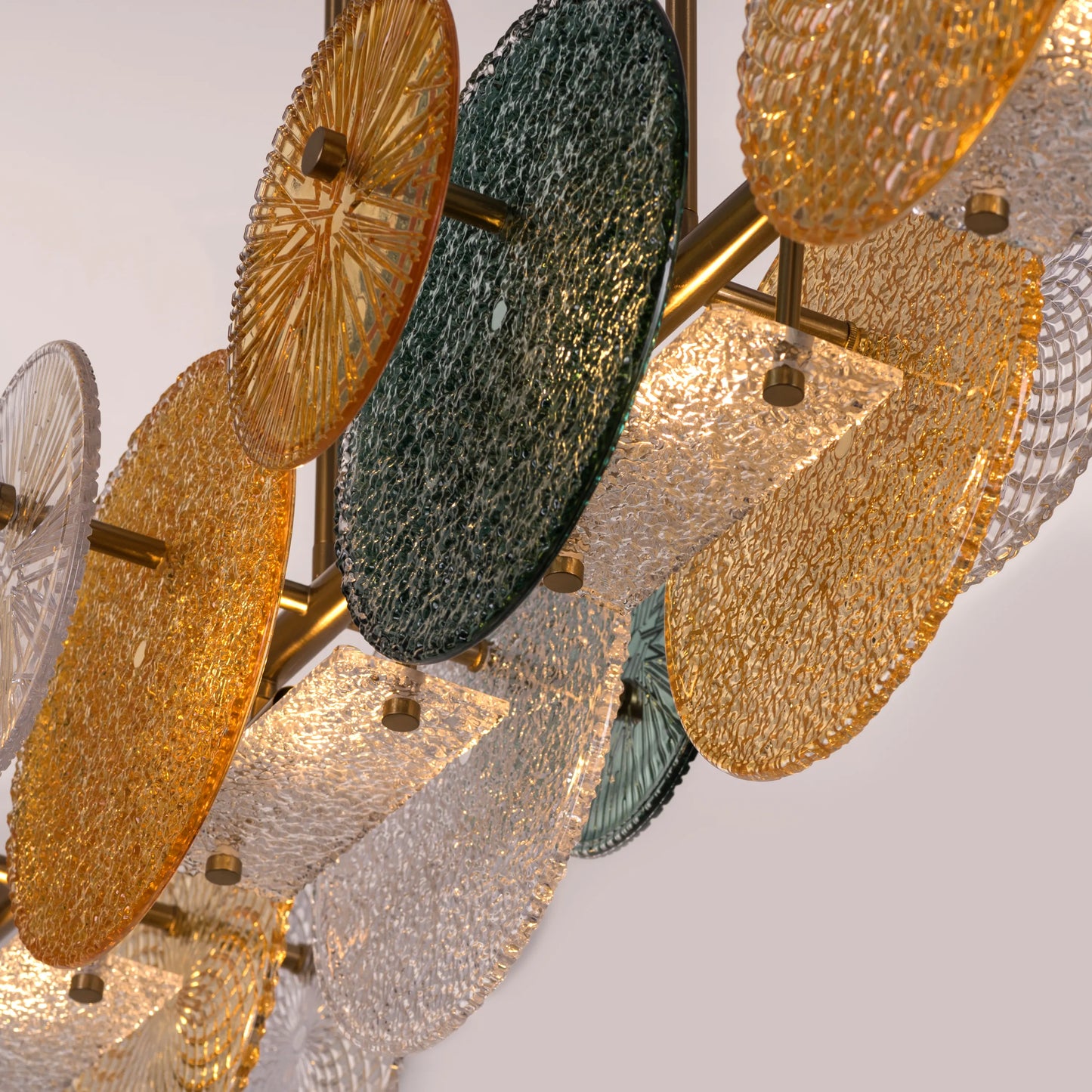 Set The Trend (Large, Horizontal, Gold) Textured Chandelier