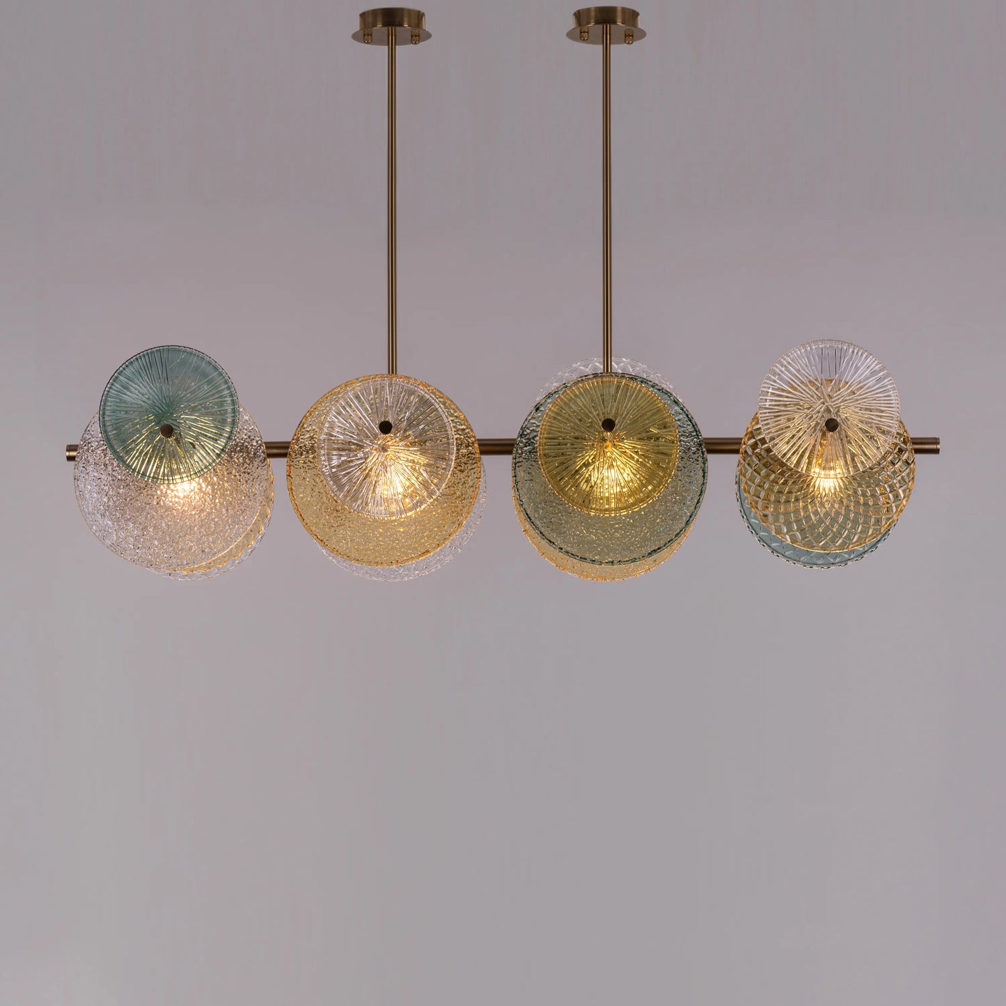 Set The Trend (Large, Horizontal, Gold) Textured Chandelier