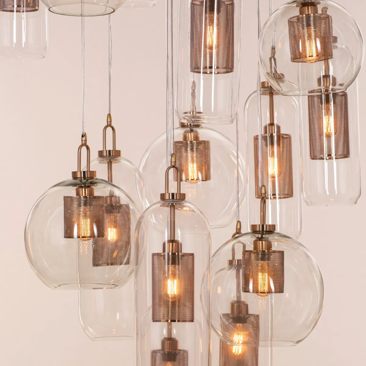 Star Of The Show (Large, Gold) Glass Chandelier