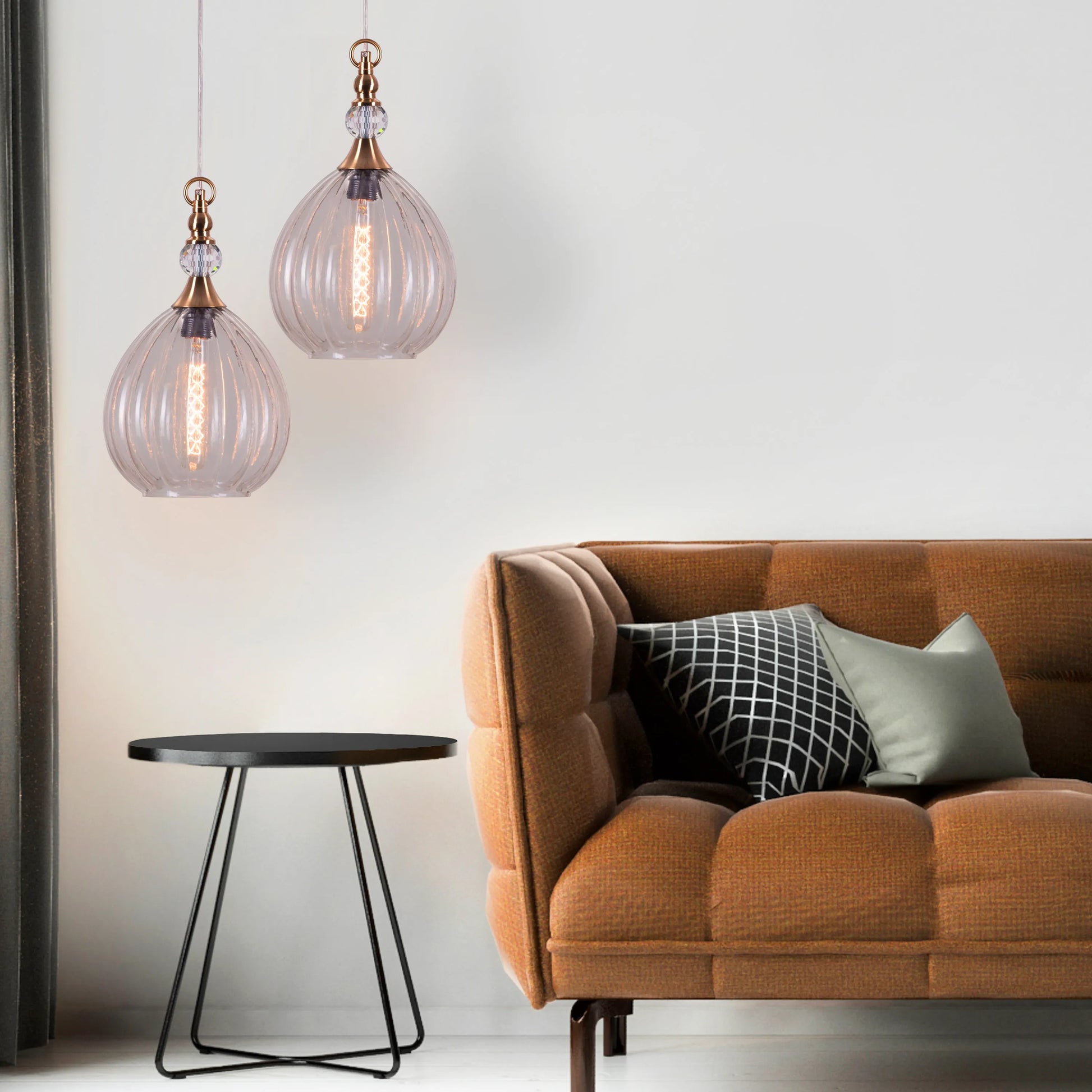 Stylish Love Club Gold Pendant Light with Glass for a Contemporary Flair