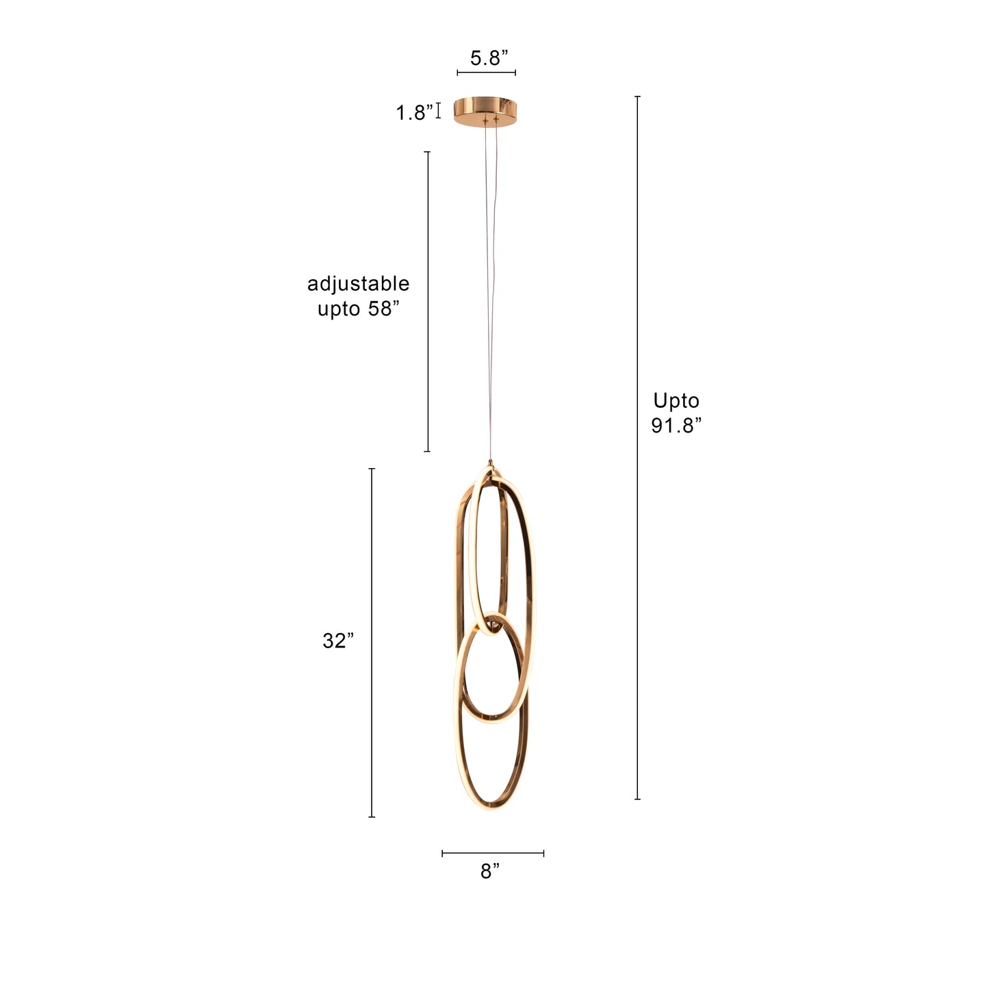 Call The Shots Pendant Light in gold finish