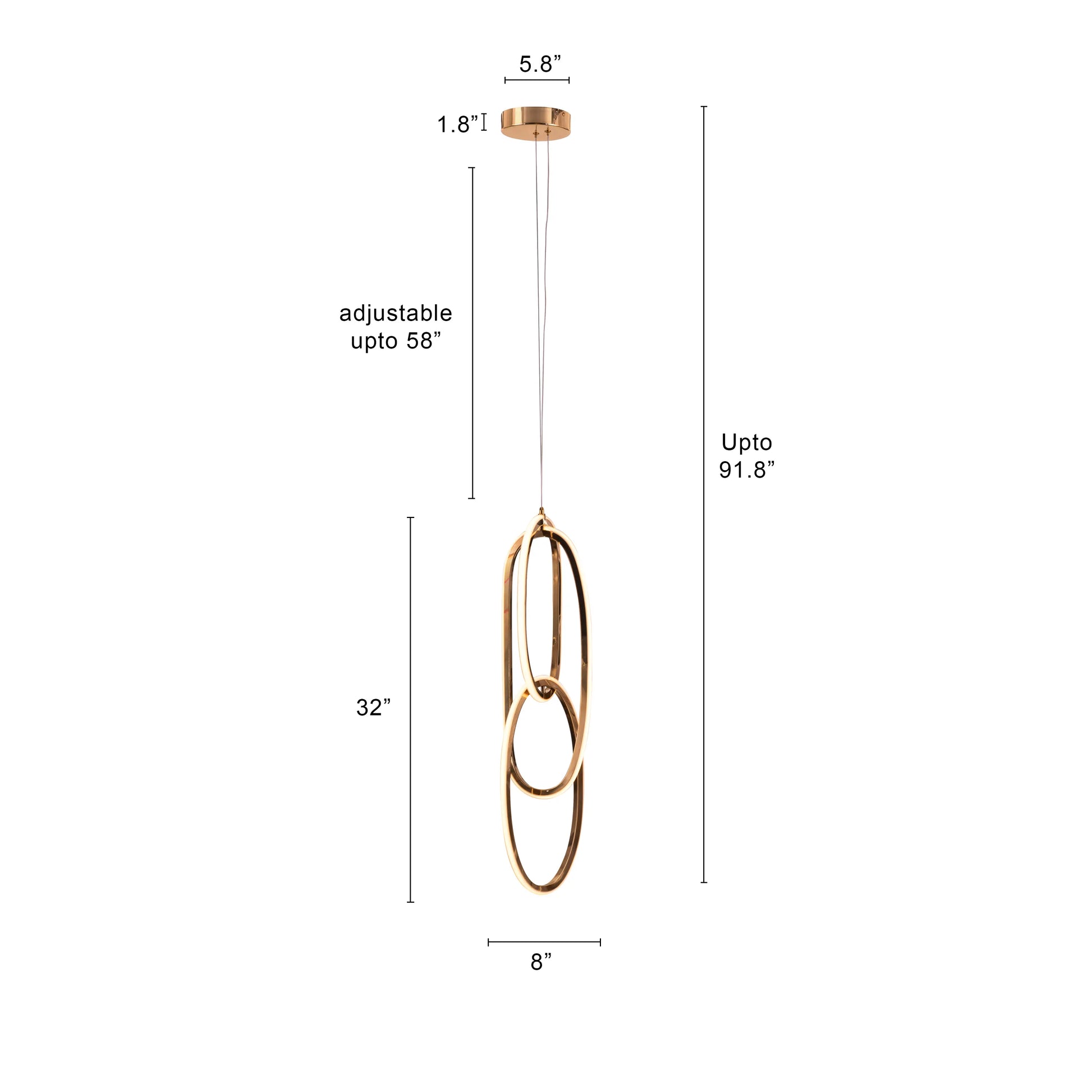 Call The Shots Pendant Light in gold finish