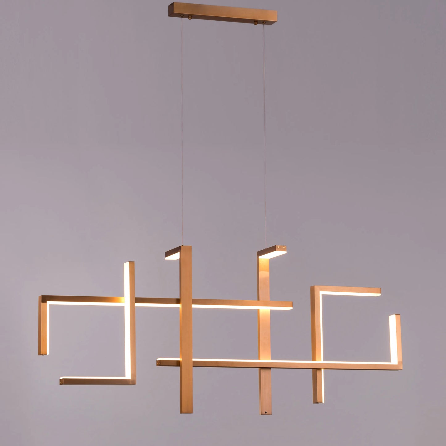 Chivalrous Large Gold Chandelier with 3-Color LED