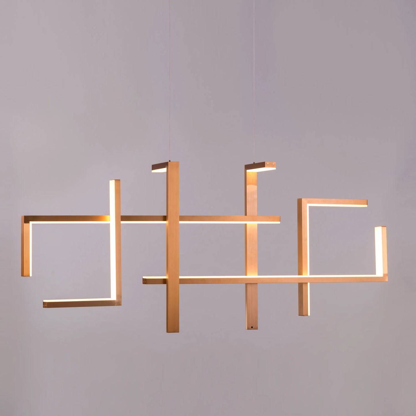 Chivalrous Large Gold Chandelier with 3-Color LED