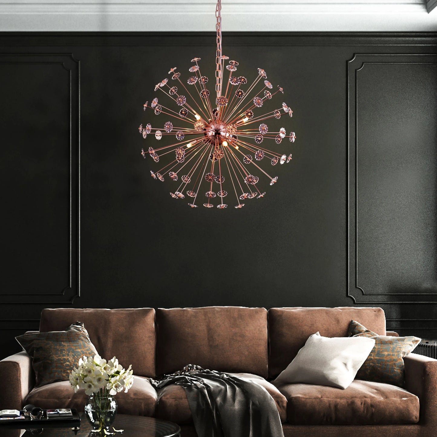Flower Power Crystal Chandelier