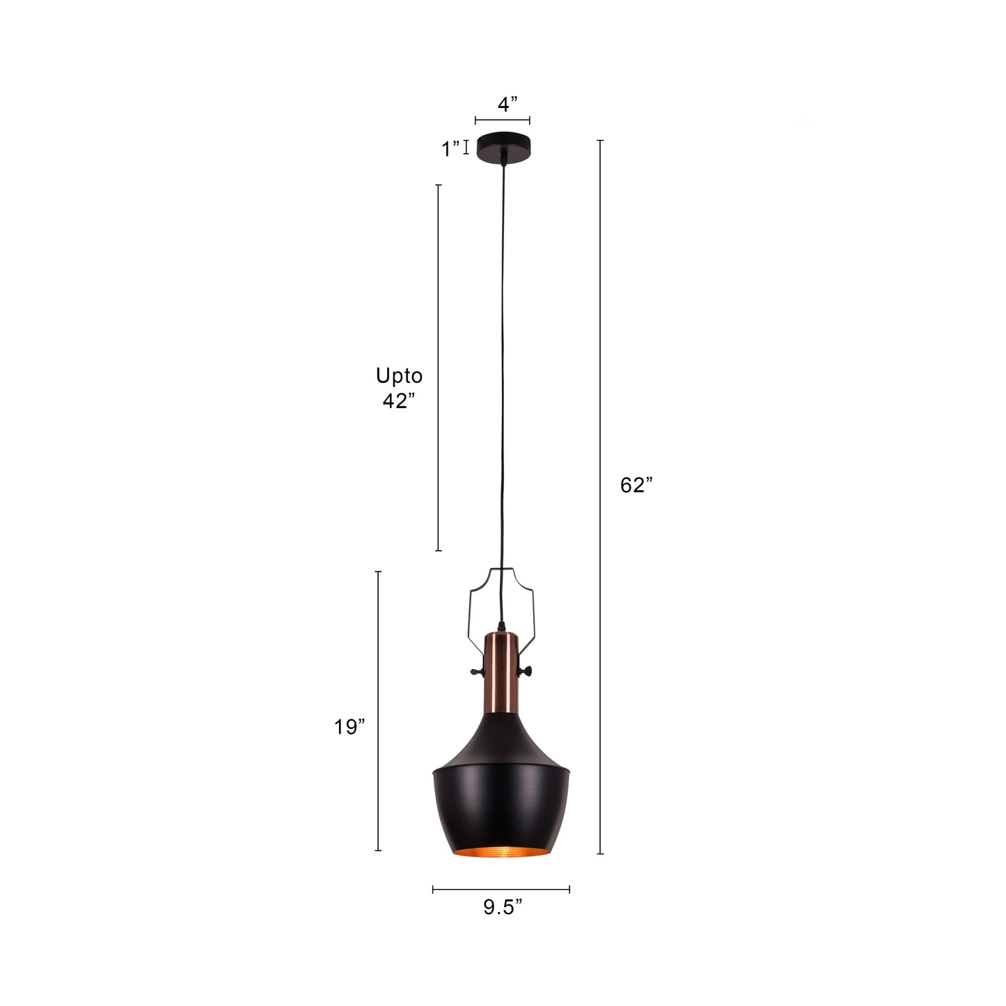 Sleek Flight Mode Pendant Light in Contemporary Black Finish