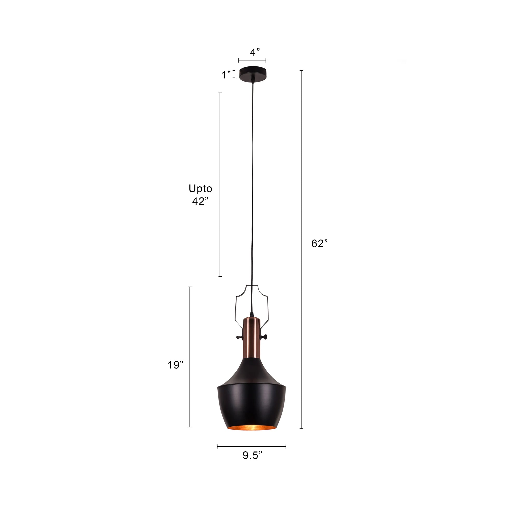 Sleek Flight Mode Pendant Light in Contemporary Black Finish