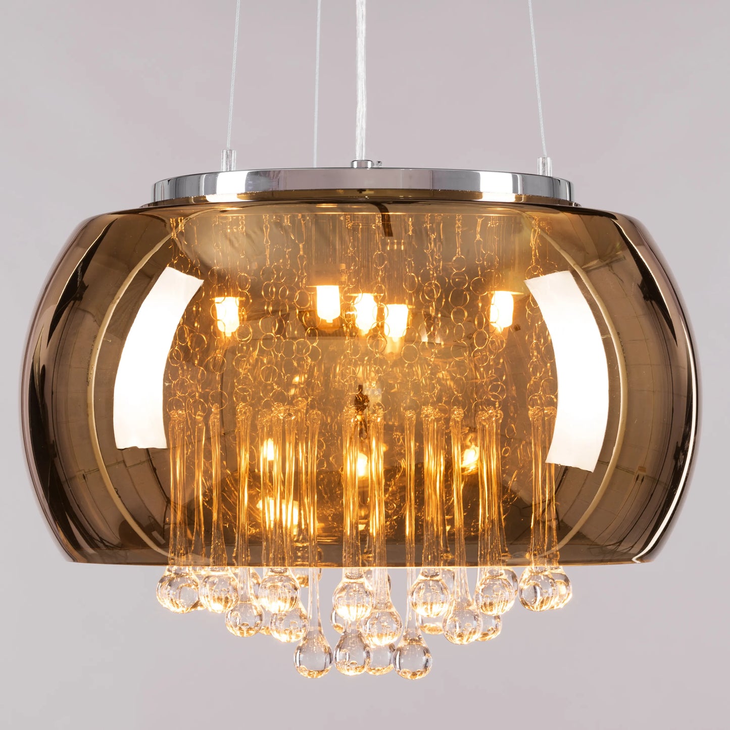 Enchanted Gold Crystal Chandelier