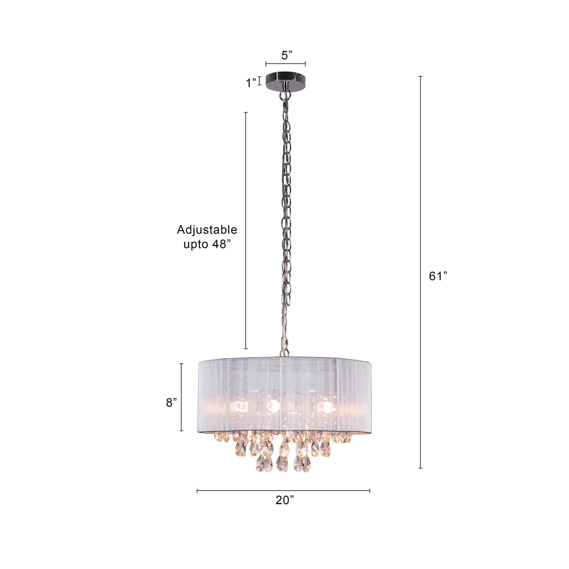 Drop Dead Gorgeous Crystal Chandelier with cascading layers of sparkling crystals.