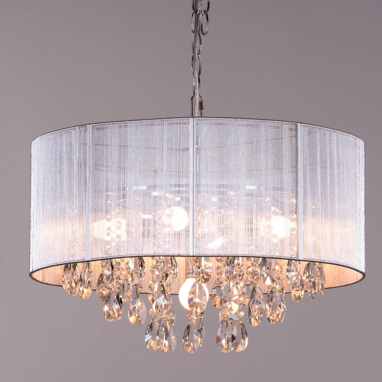 Drop Dead Gorgeous Crystal Chandelier with cascading layers of sparkling crystals.