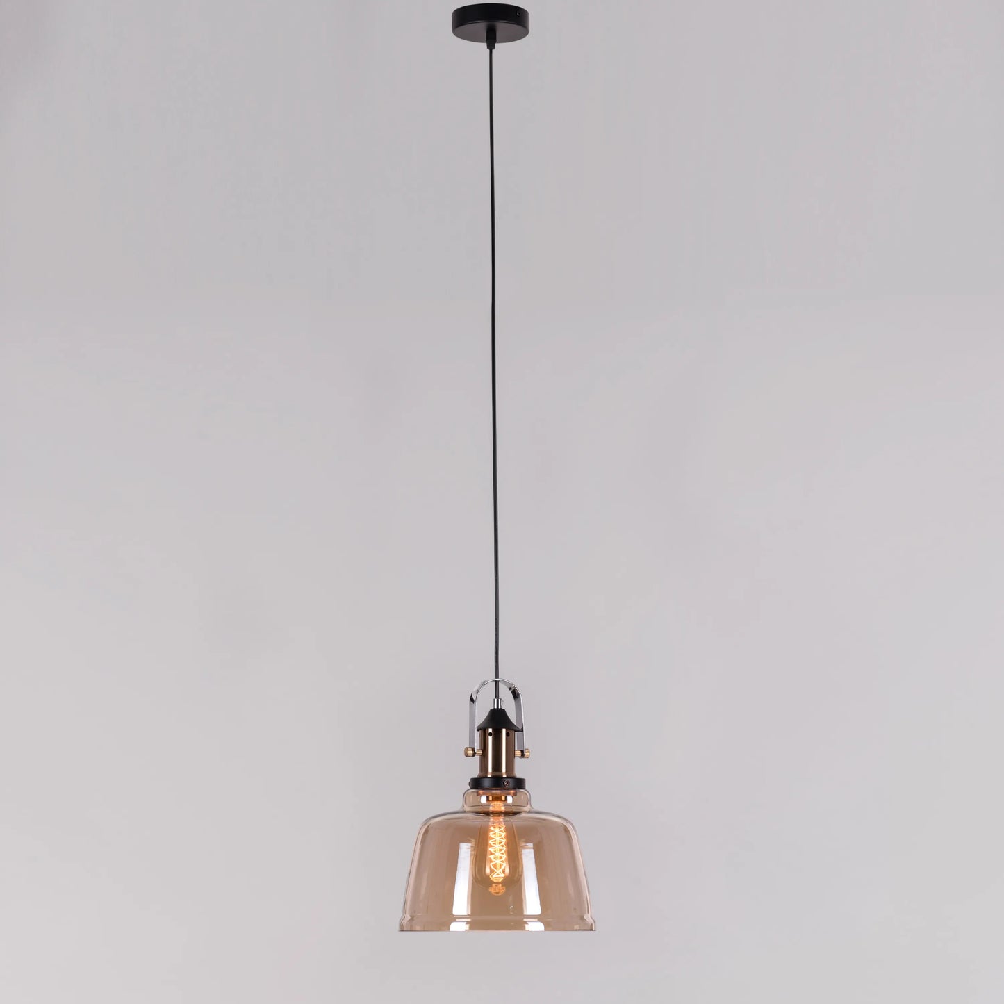 Glassy Eyed (Amber, Smokey) Glass Pendant Light