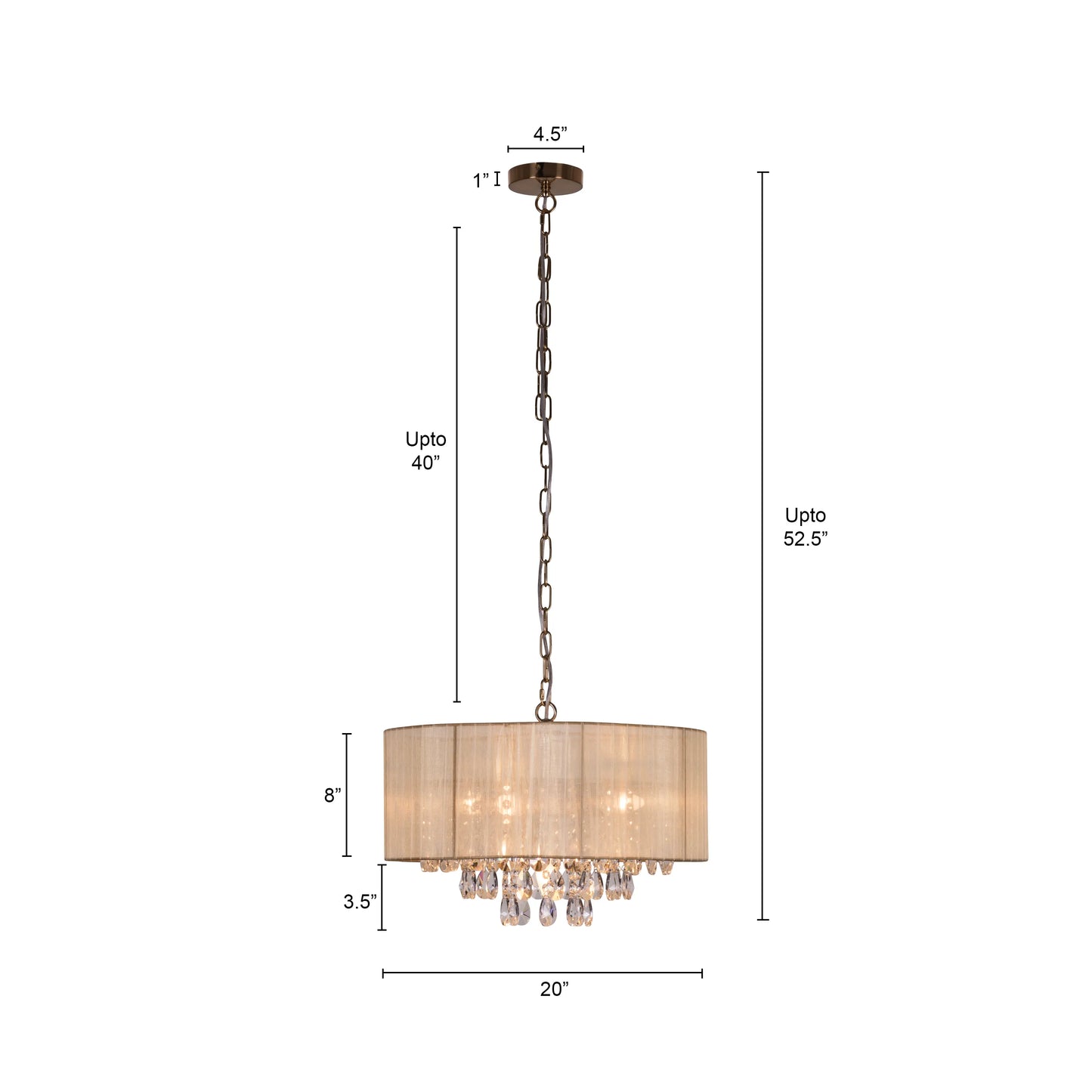 Drop Dead Gorgeous Chandelier in gold finish