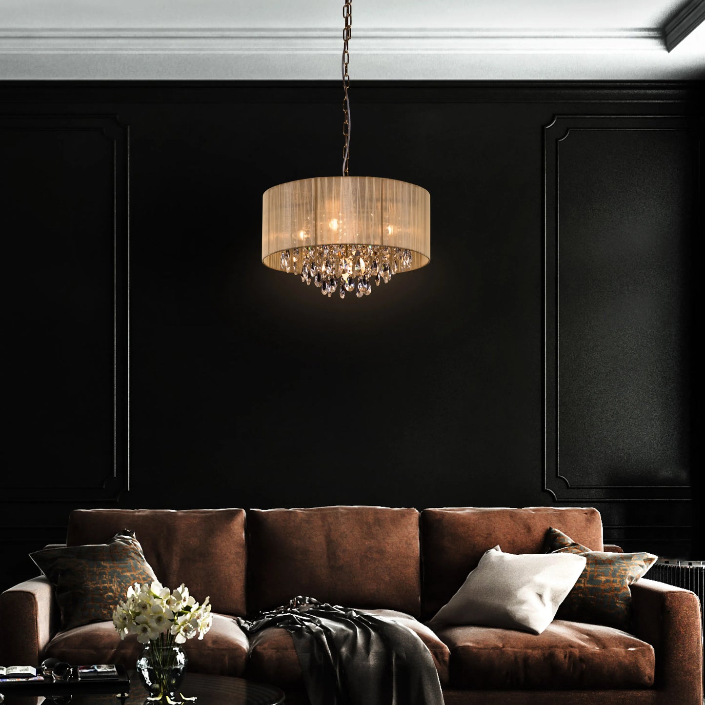 Drop Dead Gorgeous (Small, Gold) Crystal Chandelier