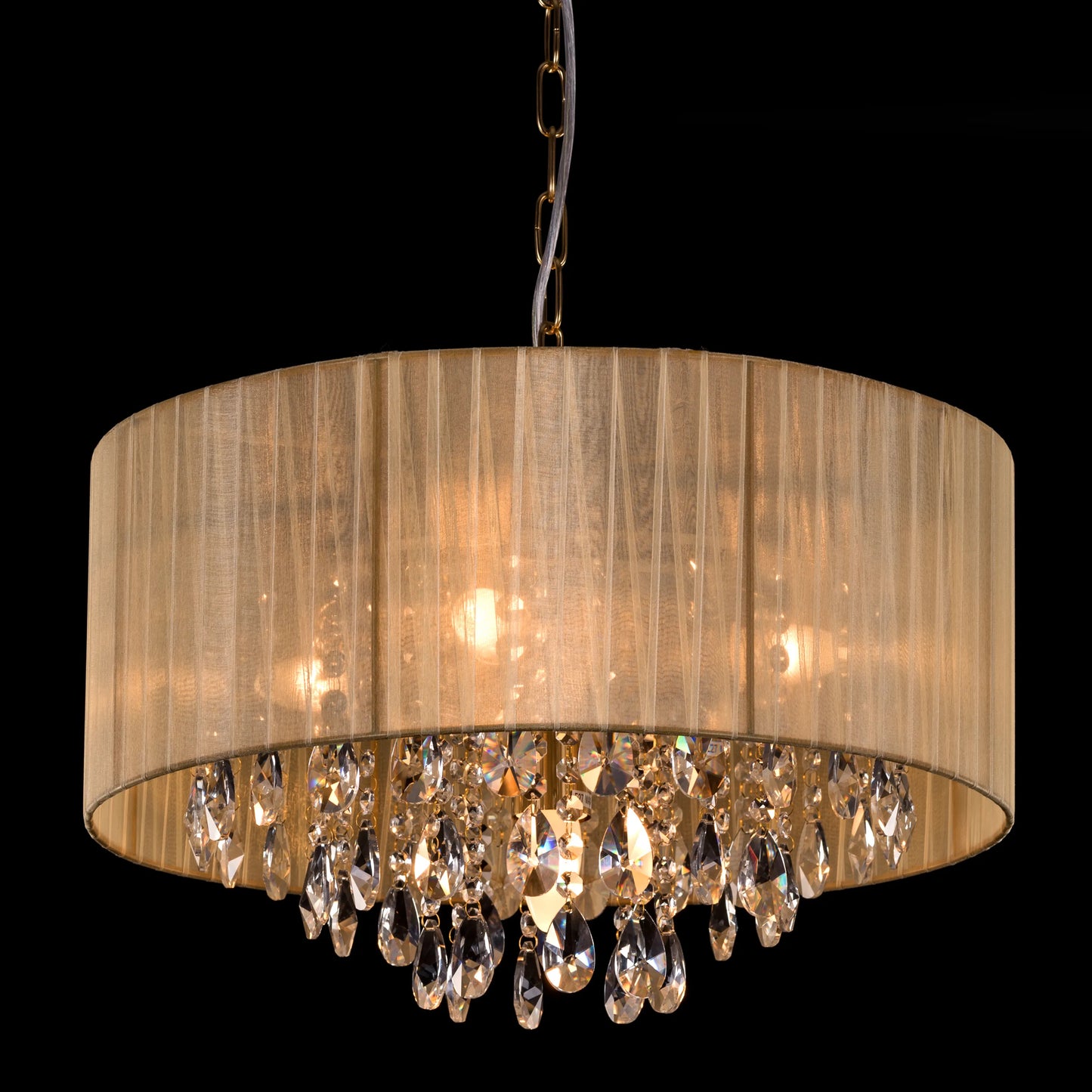 Drop Dead Gorgeous (Small, Gold) Crystal Chandelier