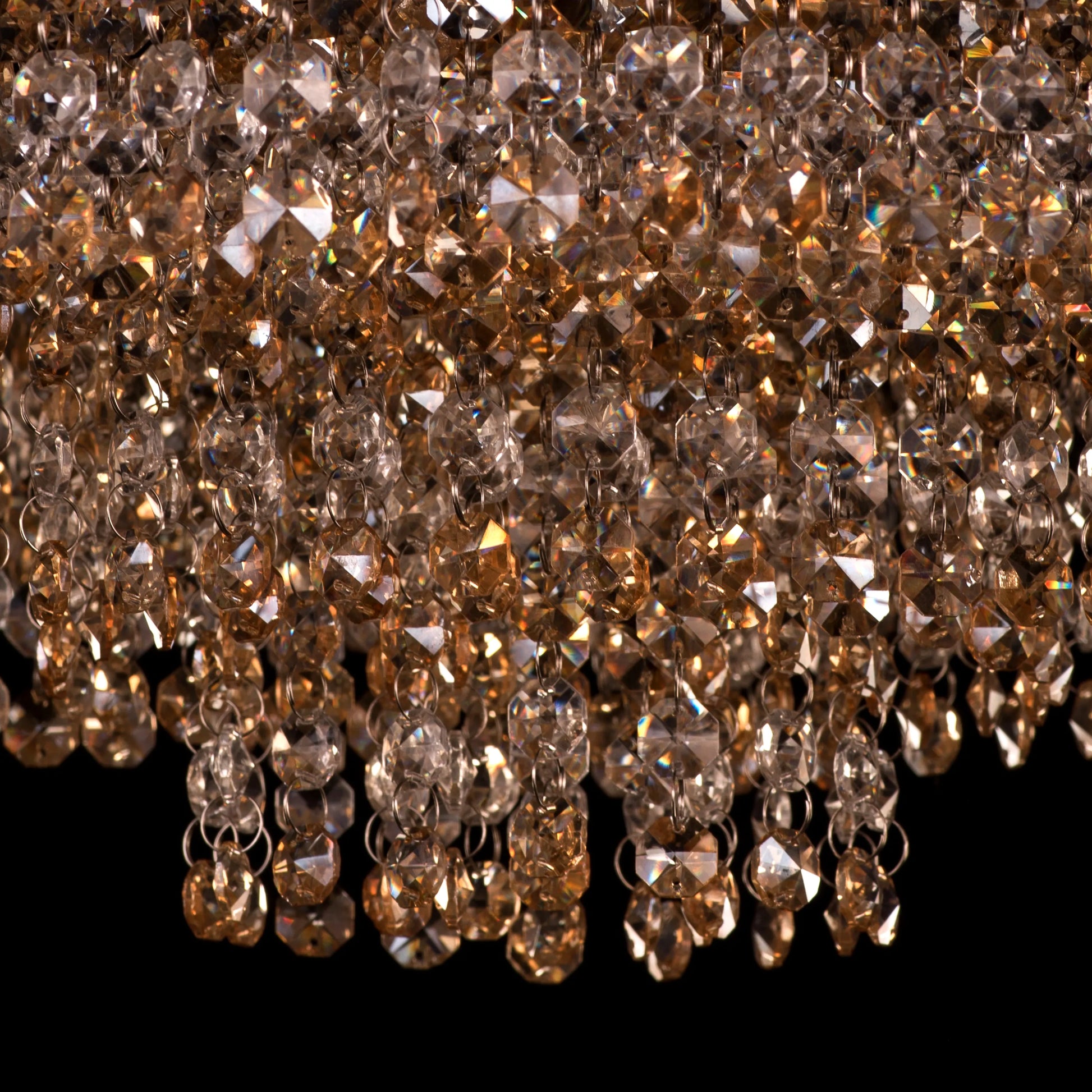 Black Tie Crystal Chandelier with sleek black finish and sparkling crystal accents.