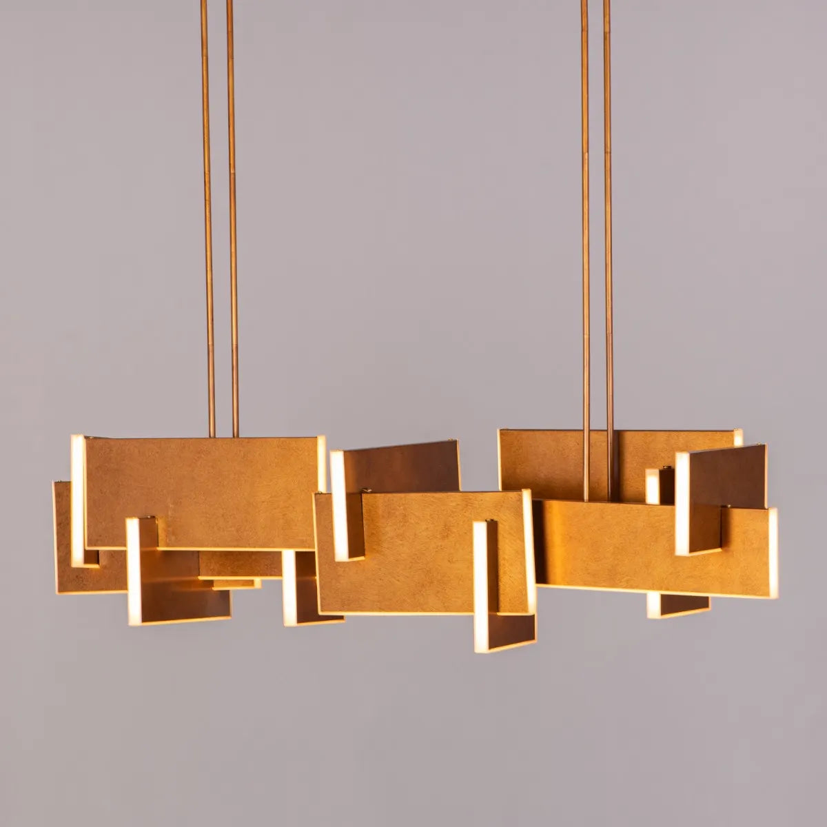 Fires Of Heaven ( Grunge Gold, 3 Color Dimmable LED with Remote Control) Chandelier