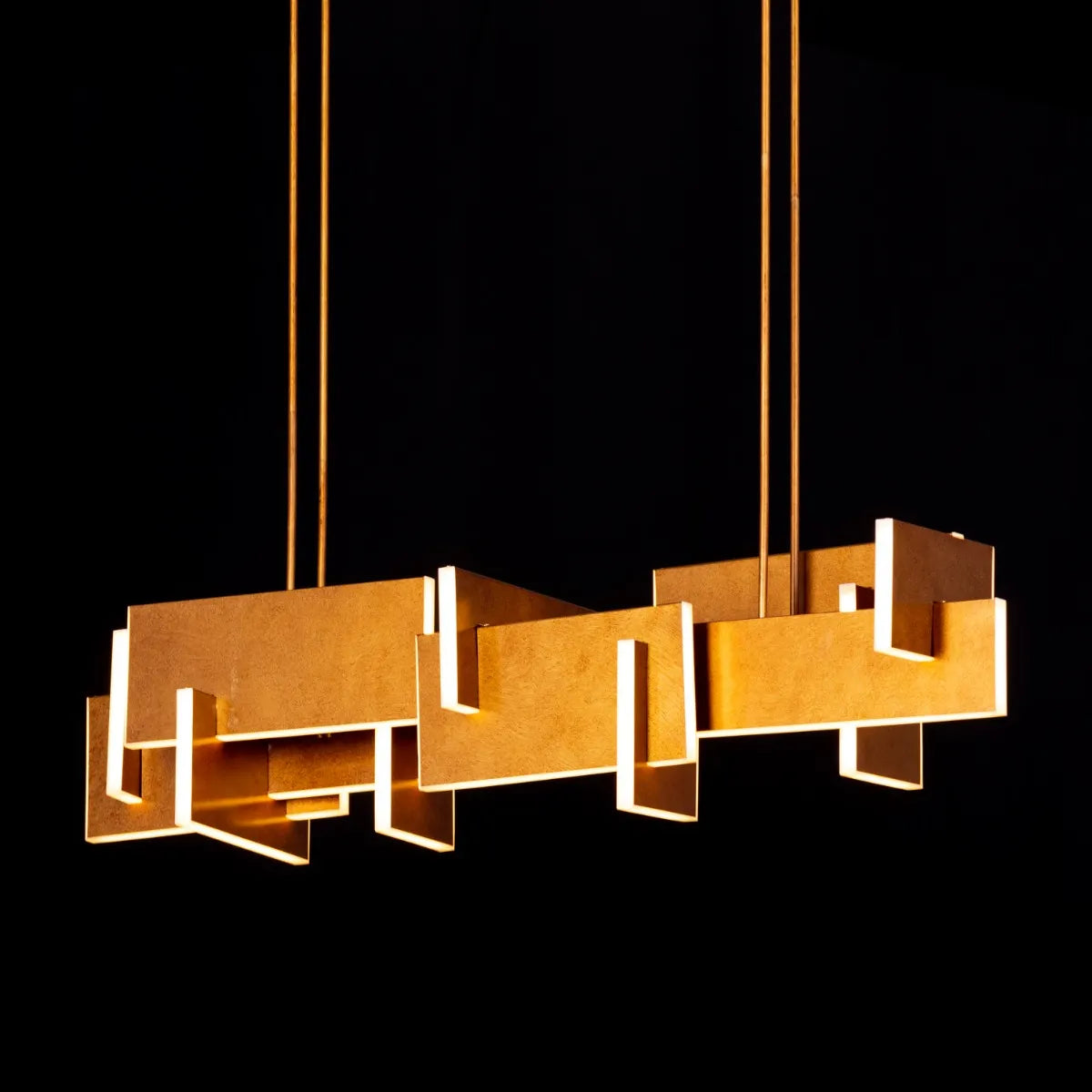 Fires Of Heaven ( Grunge Gold, 3 Color Dimmable LED with Remote Control) Chandelier