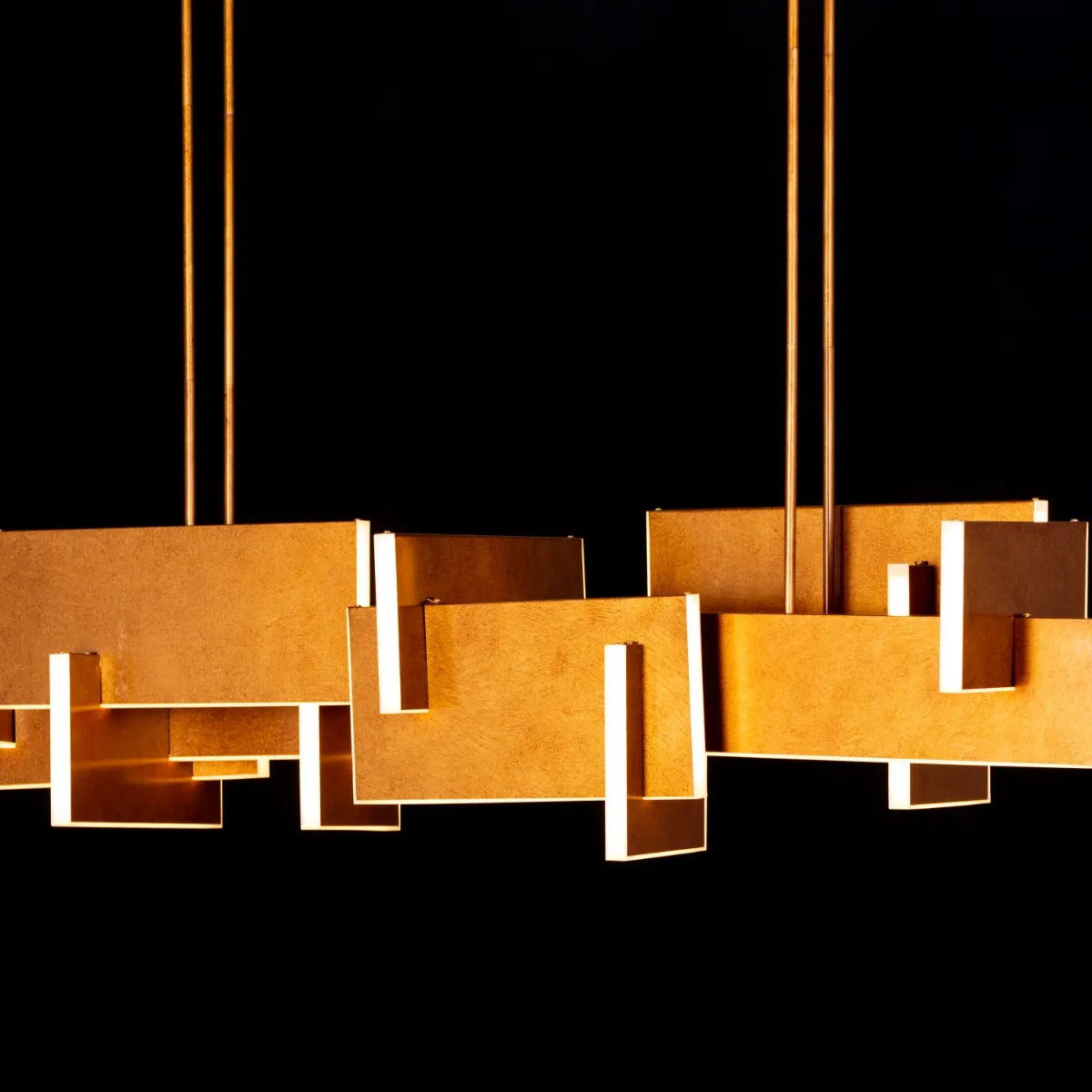 Fires Of Heaven ( Grunge Gold, 3 Color Dimmable LED with Remote Control) Chandelier