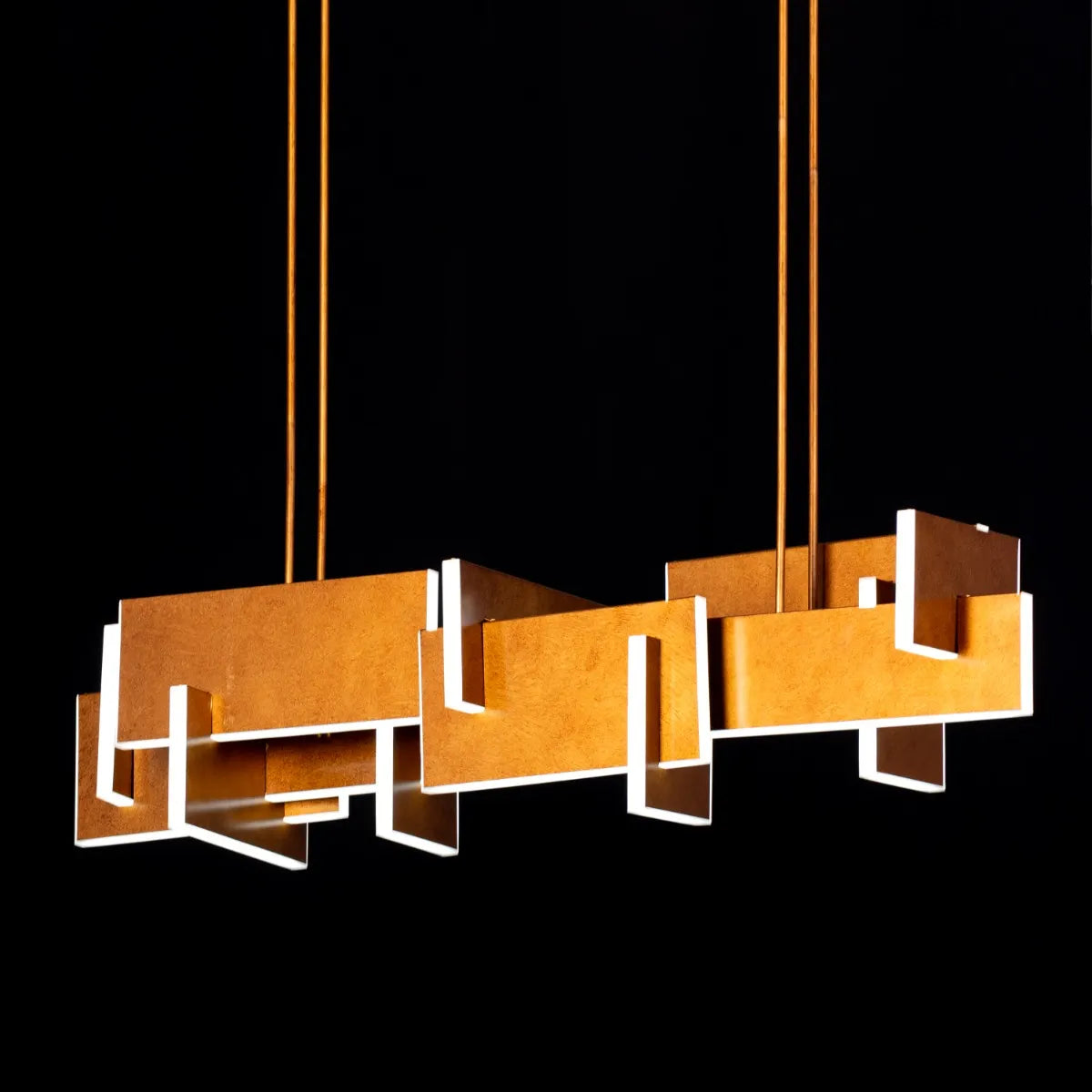 Fires Of Heaven ( Grunge Gold, 3 Color Dimmable LED with Remote Control) Chandelier