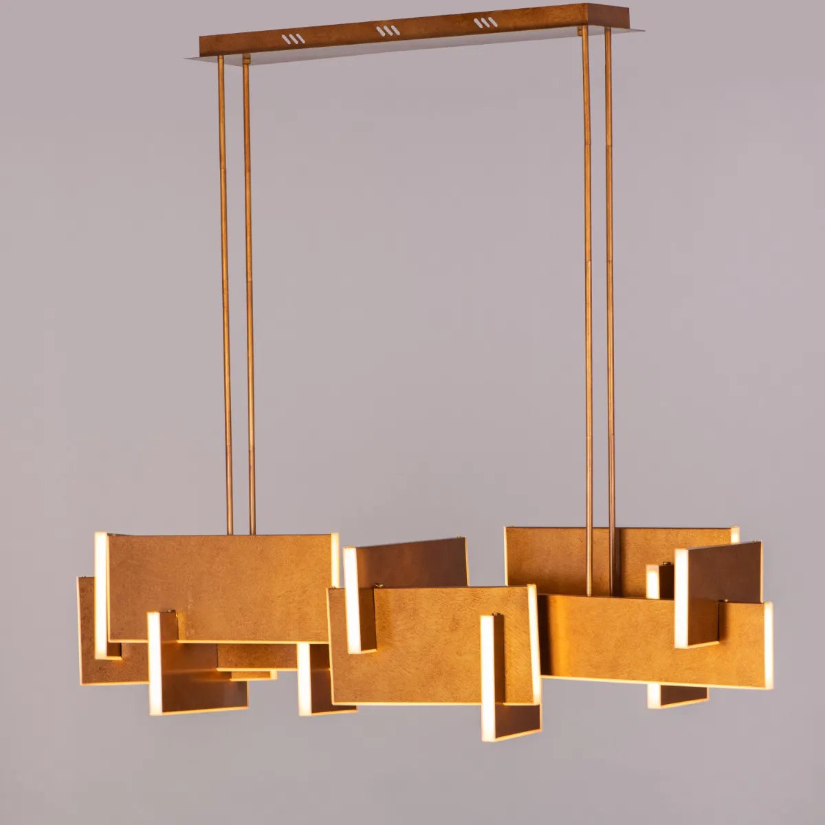 Fires Of Heaven ( Grunge Gold, 3 Color Dimmable LED with Remote Control) Chandelier