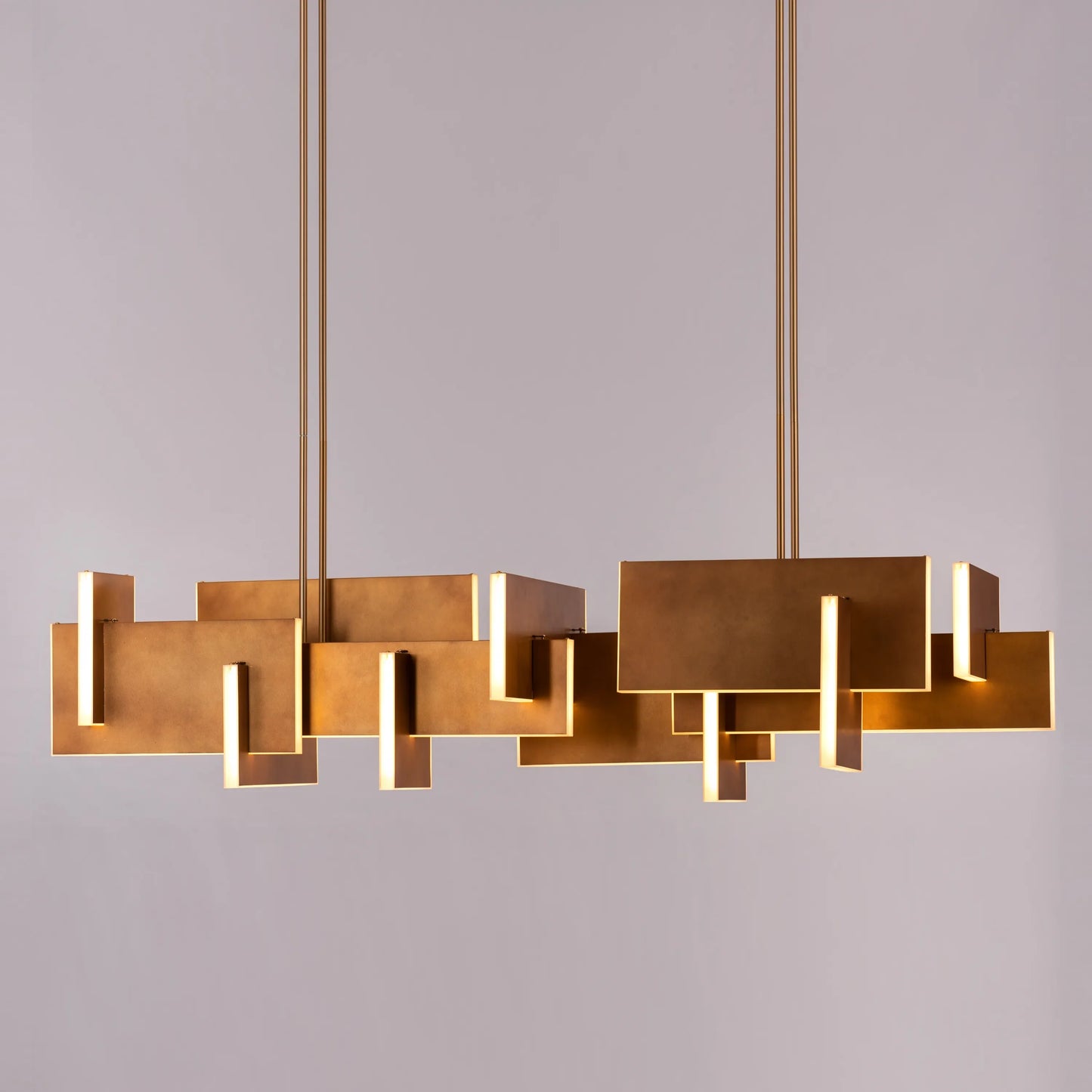 Fires Of Heaven ( Grunge Gold, 3 Color Dimmable LED with Remote Control) Chandelier