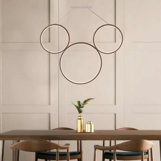 Elegant brown Mirage Chandelier with dimmable LED lighting