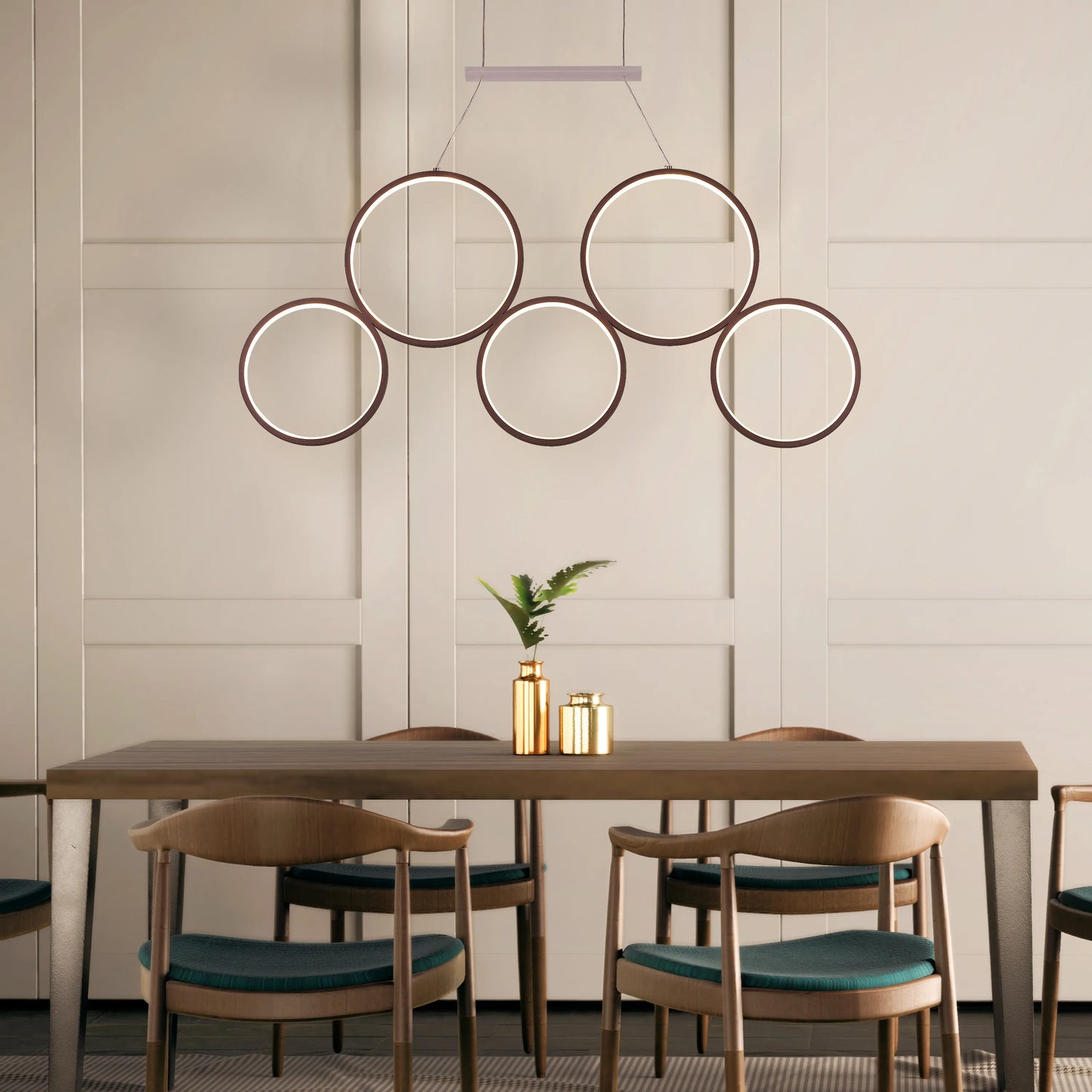 Mirage (Large, Brown, Dimmable LED with Remote Control) Chandelier