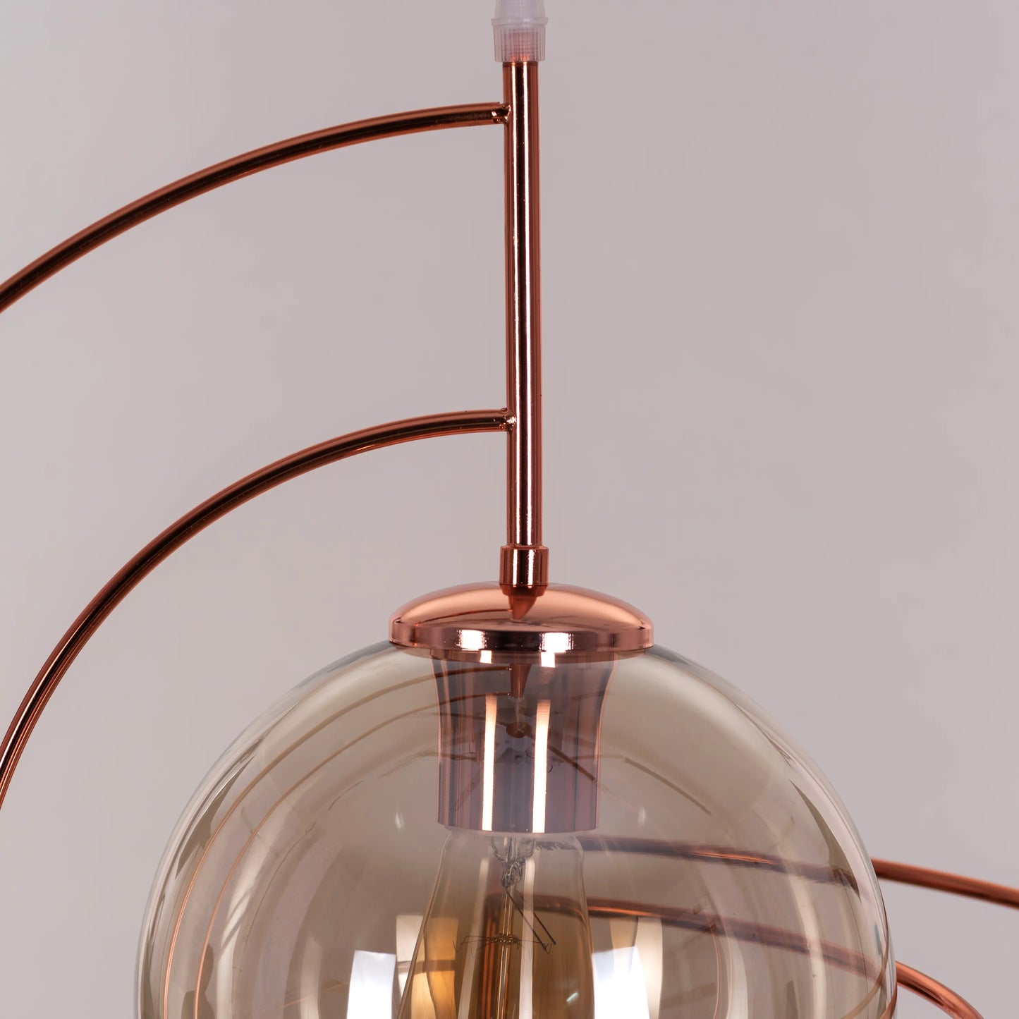 Glamster (Rose Gold) Cognac Glass Pendant Light