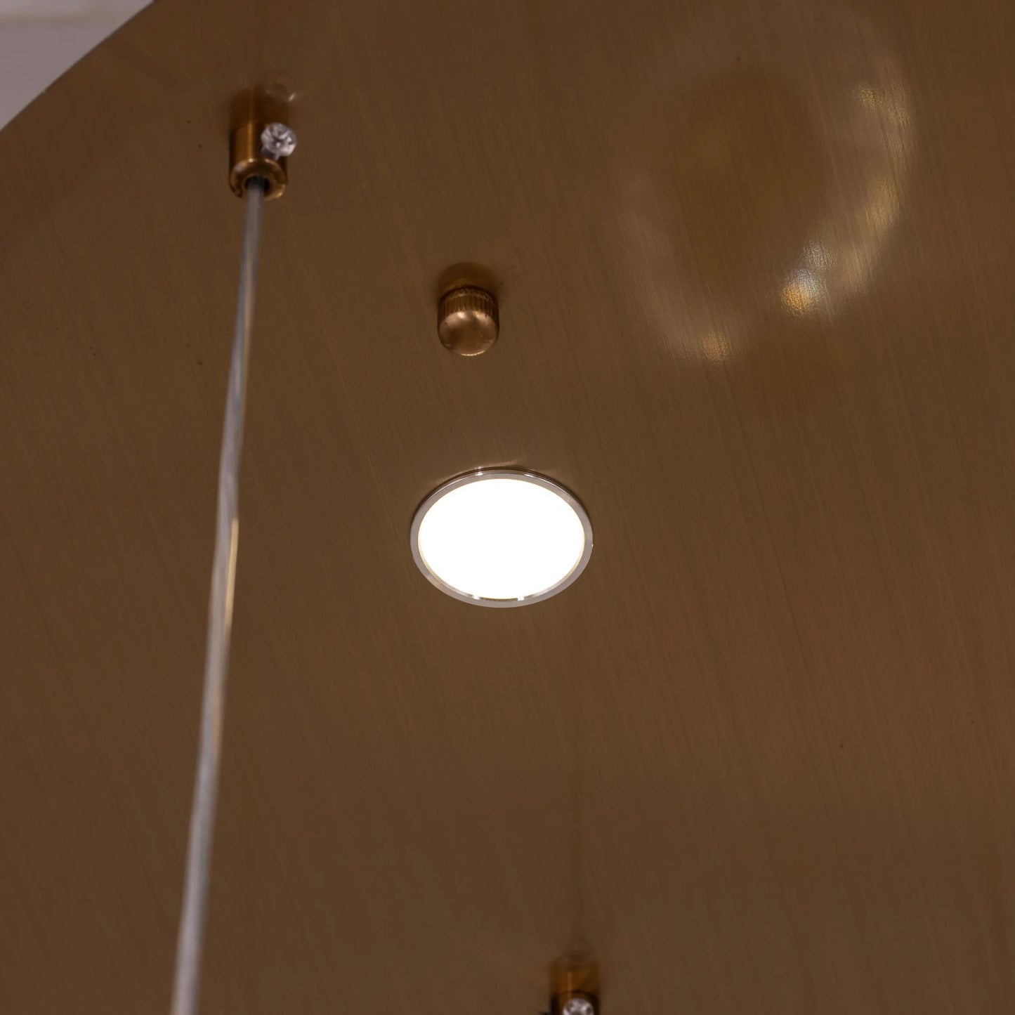 Storming The Castle (Large, Gold, Dimmable LED with Remote Control) Double Height Chandelier