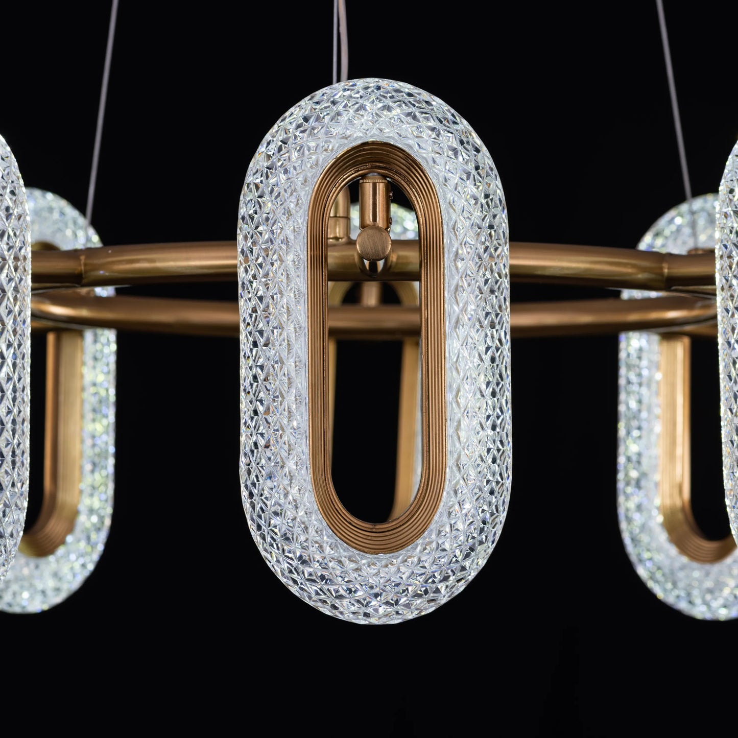 Glowed Up (Gold, Dimmable LED with Remote Control) Chandelier