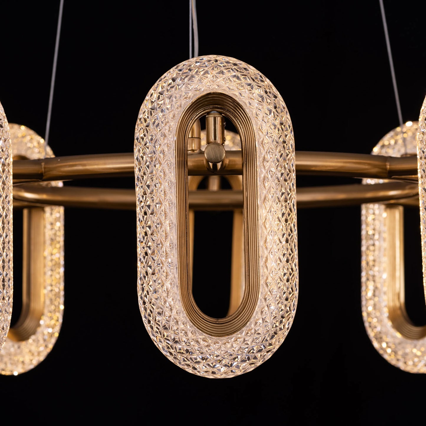 Glowed Up (Gold, Dimmable LED with Remote Control) Chandelier