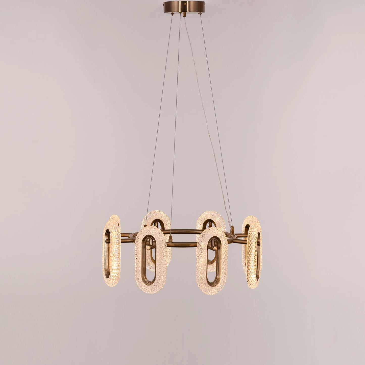 Glowed Up (Gold, Dimmable LED with Remote Control) Chandelier