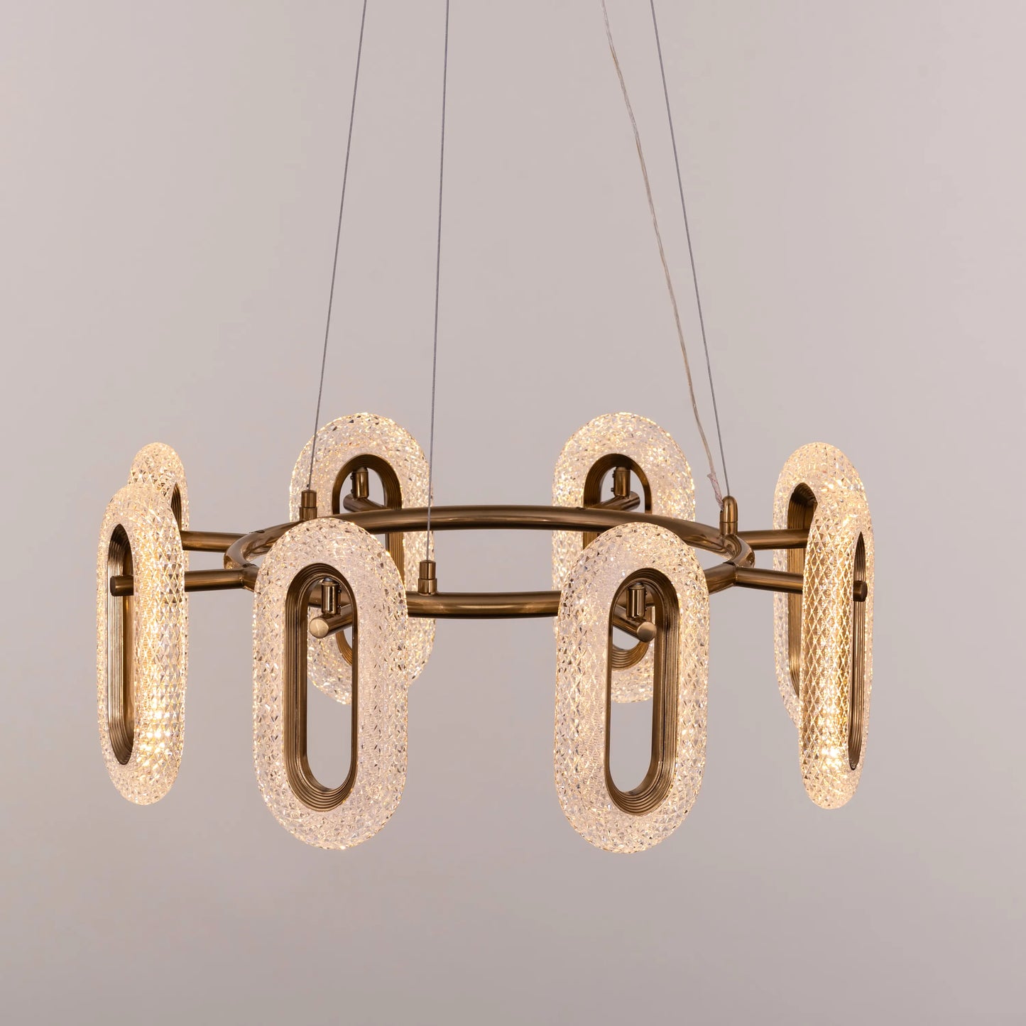 Glowed Up (Gold, Dimmable LED with Remote Control) Chandelier