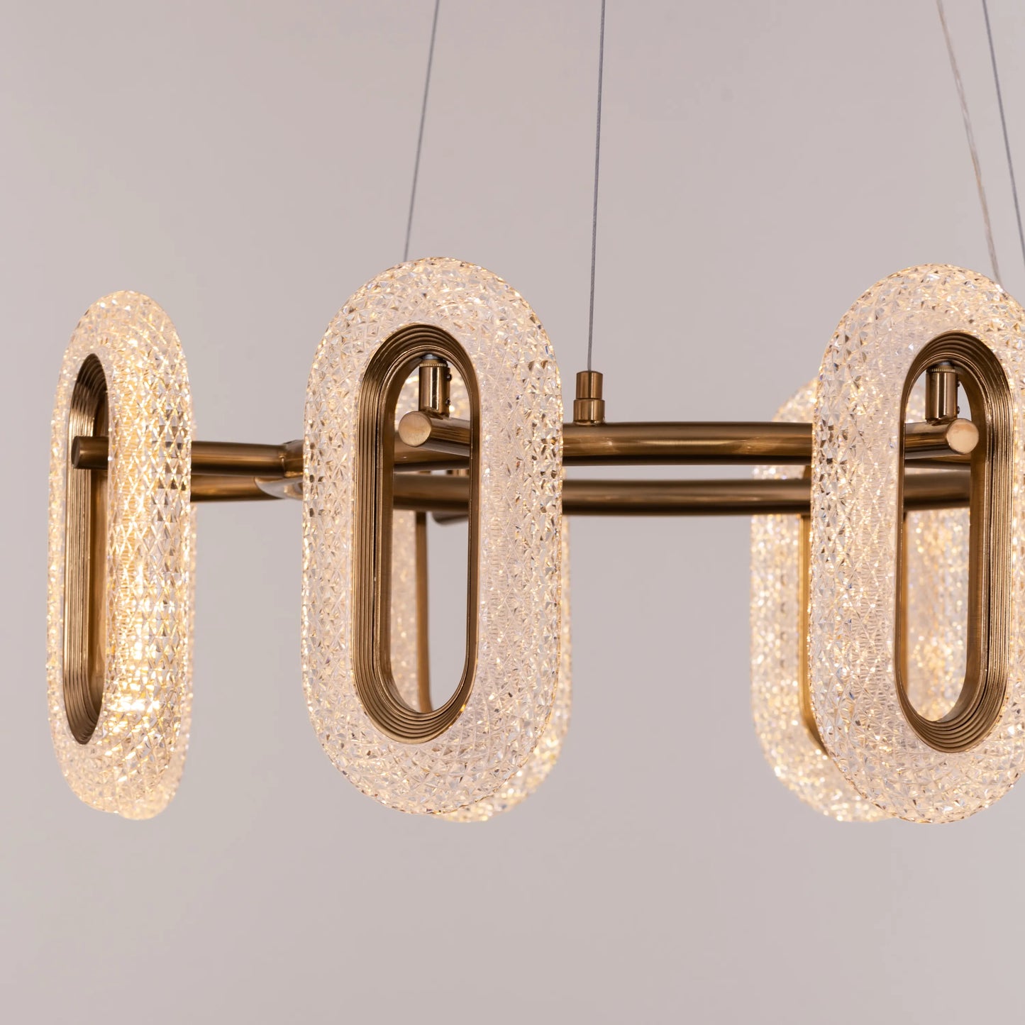 Glowed Up (Gold, Dimmable LED with Remote Control) Chandelier