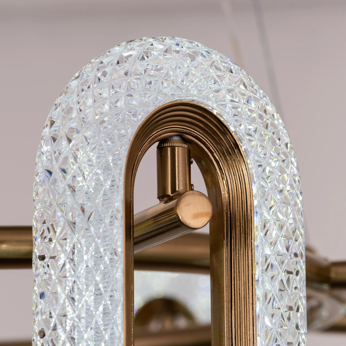 Glowed Up (Gold, Dimmable LED with Remote Control) Chandelier