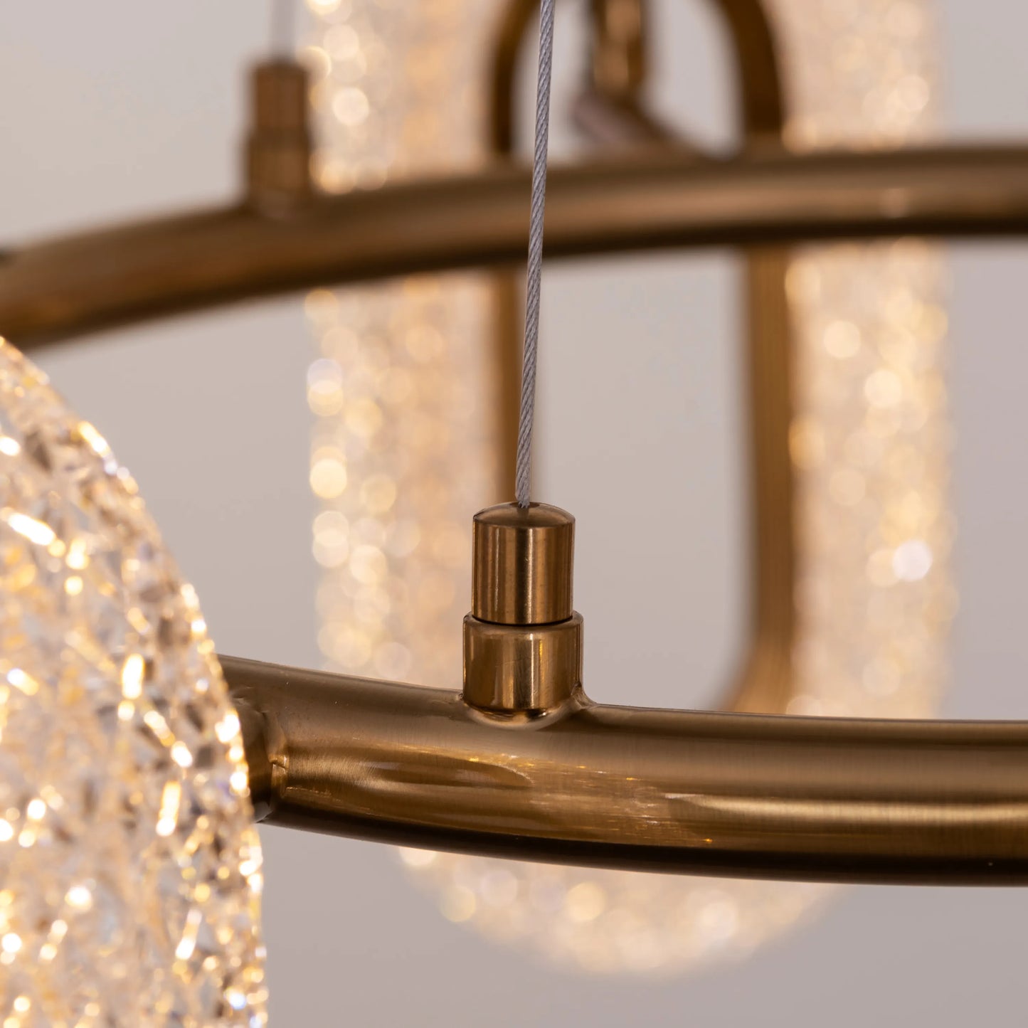 Glowed Up (Gold, Dimmable LED with Remote Control) Chandelier
