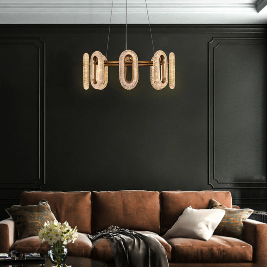 Glowed Up Chandelier in gold finish