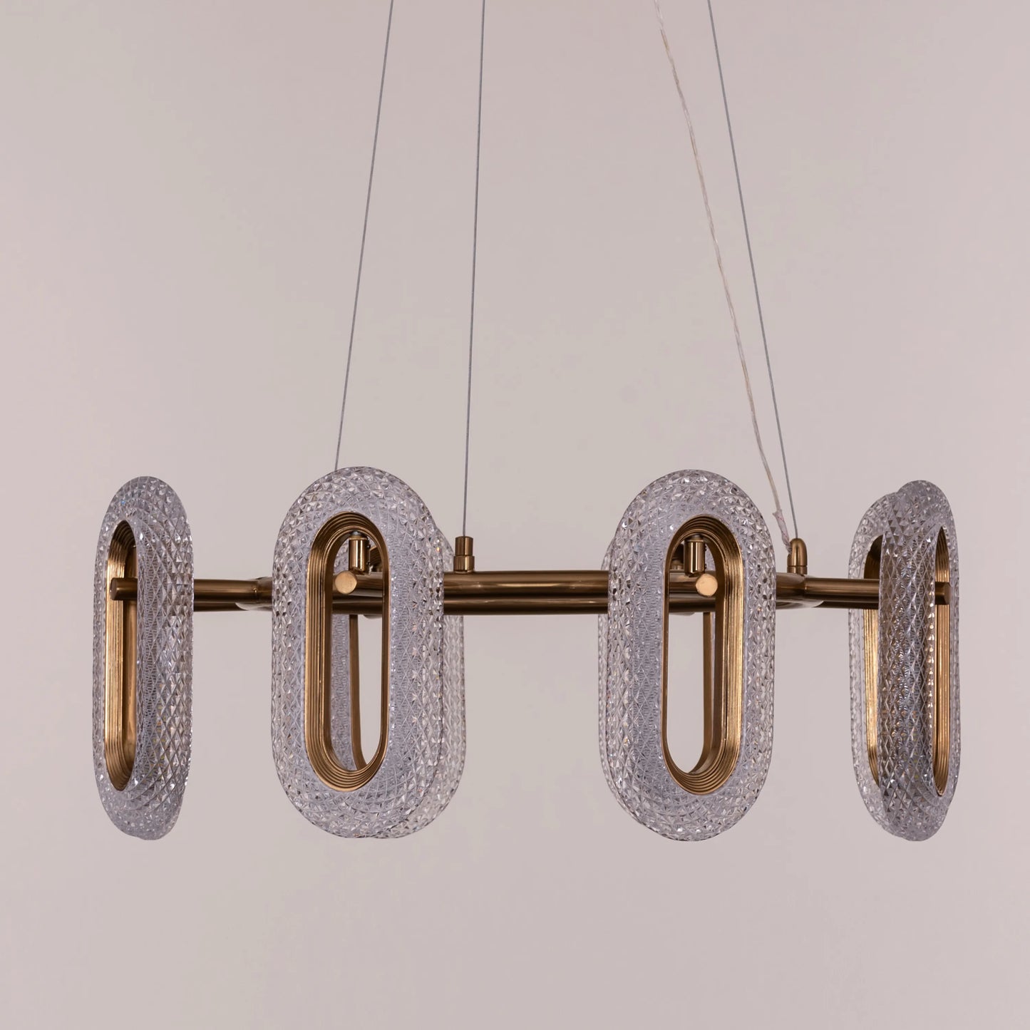 Glowed Up (Gold, Dimmable LED with Remote Control) Chandelier