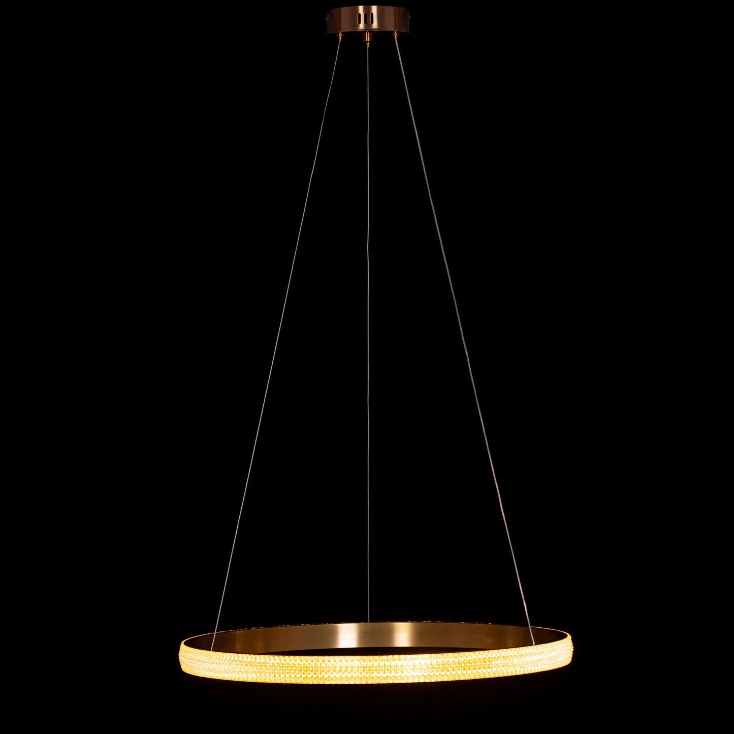 Modern Love Reaction Pendant Light with Luxurious Gold Finish and Dimmable LED with Remote