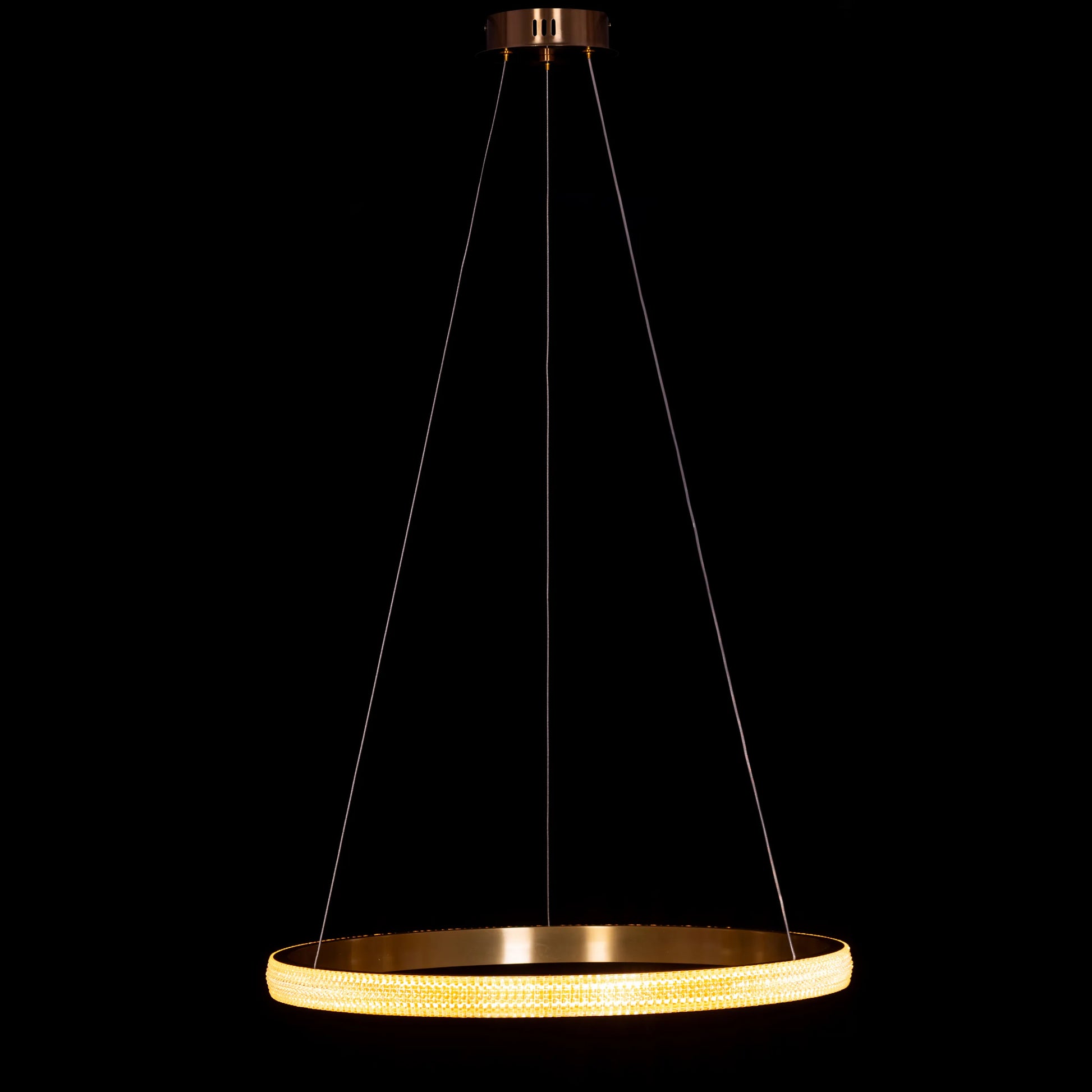 Modern Love Reaction Pendant Light with Luxurious Gold Finish and Dimmable LED with Remote