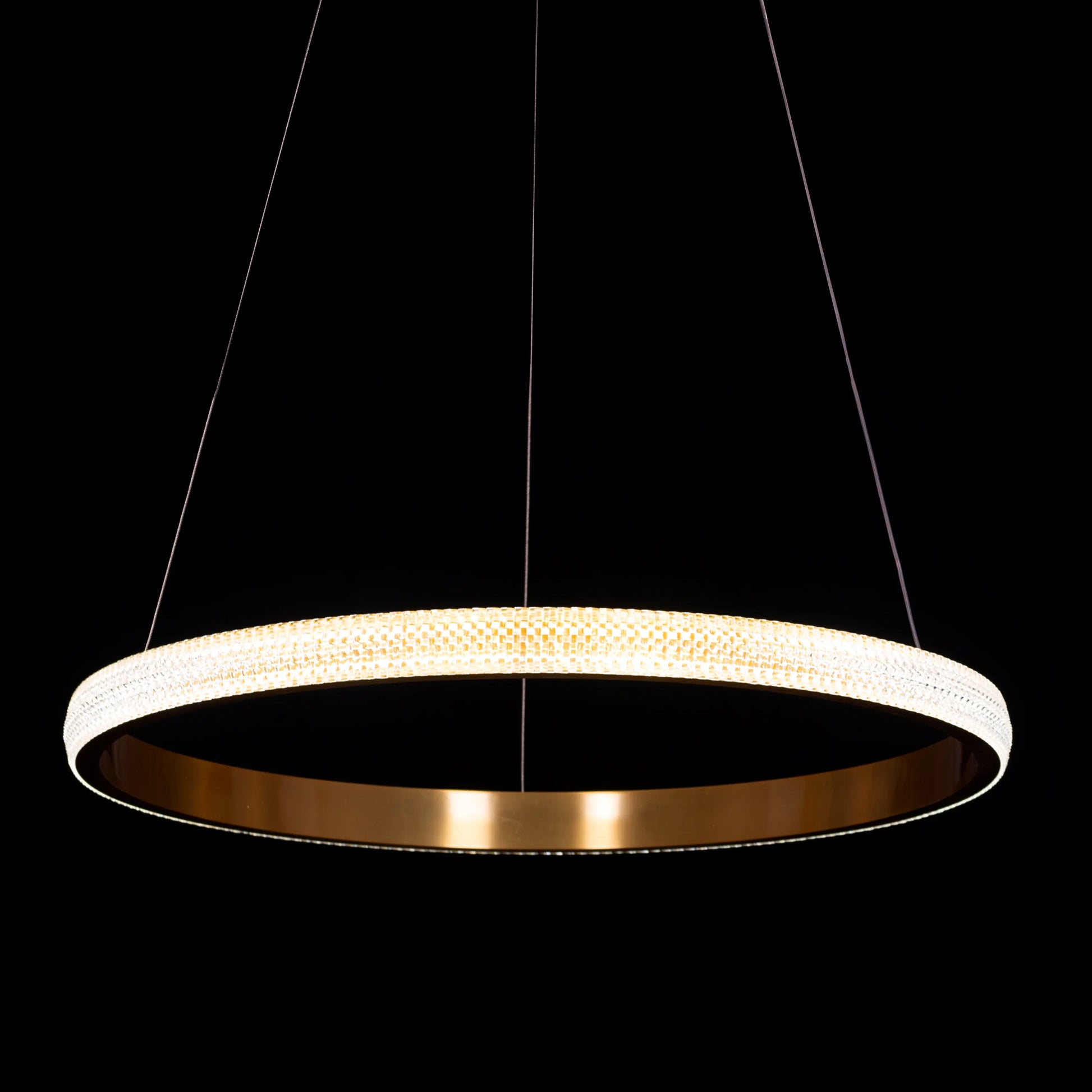 Modern Love Reaction Pendant Light with Luxurious Gold Finish and Dimmable LED with Remote