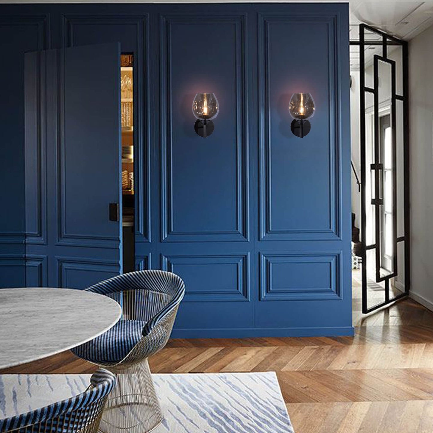 Enigmatic wall light, flickering flames, whispers of destiny.