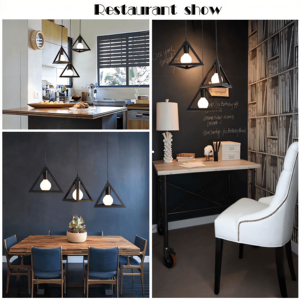 Timeless triangular-shaped chandelier with a warm, inviting ambiance