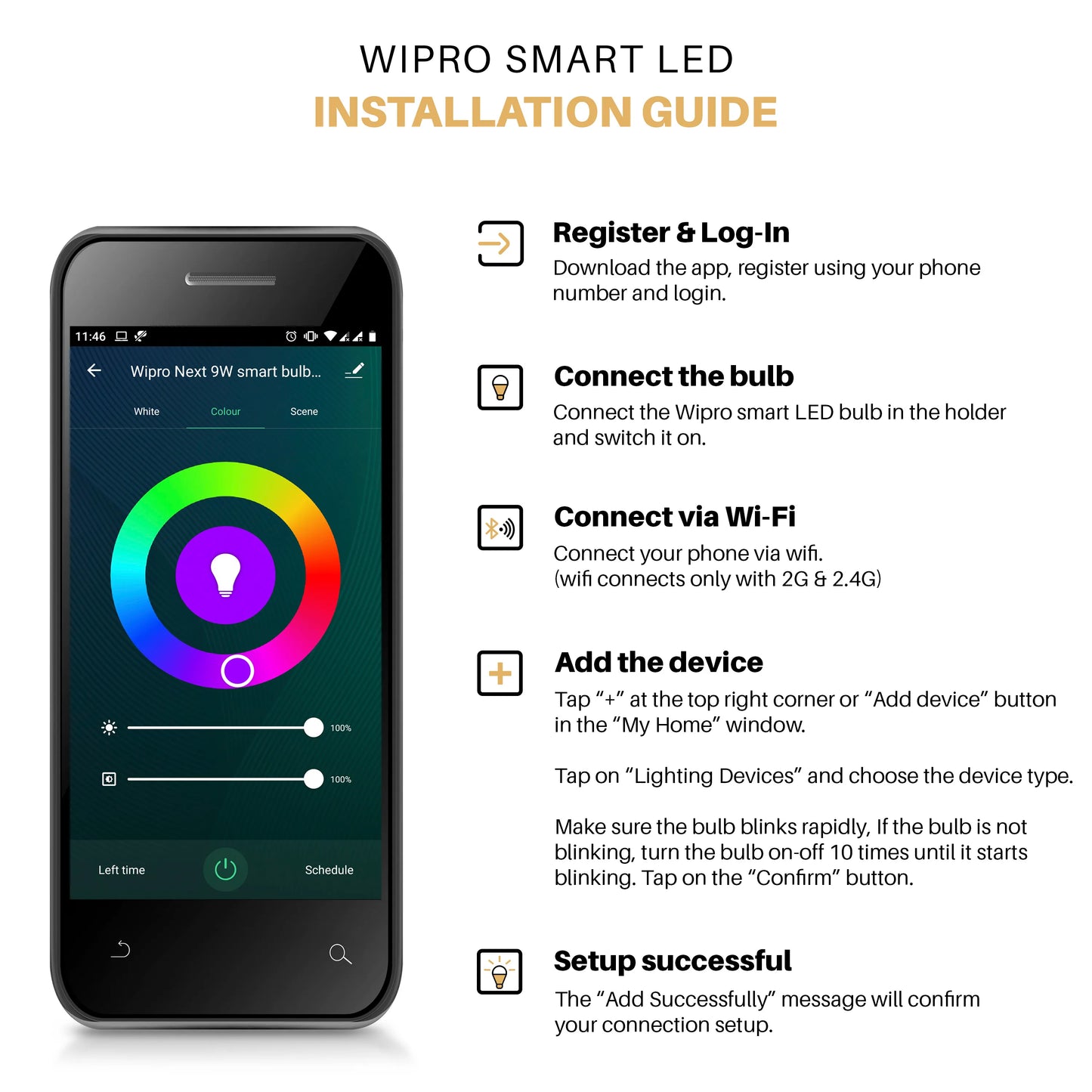 Artistic Pendant Light (3 smart LED Bulbs Included)