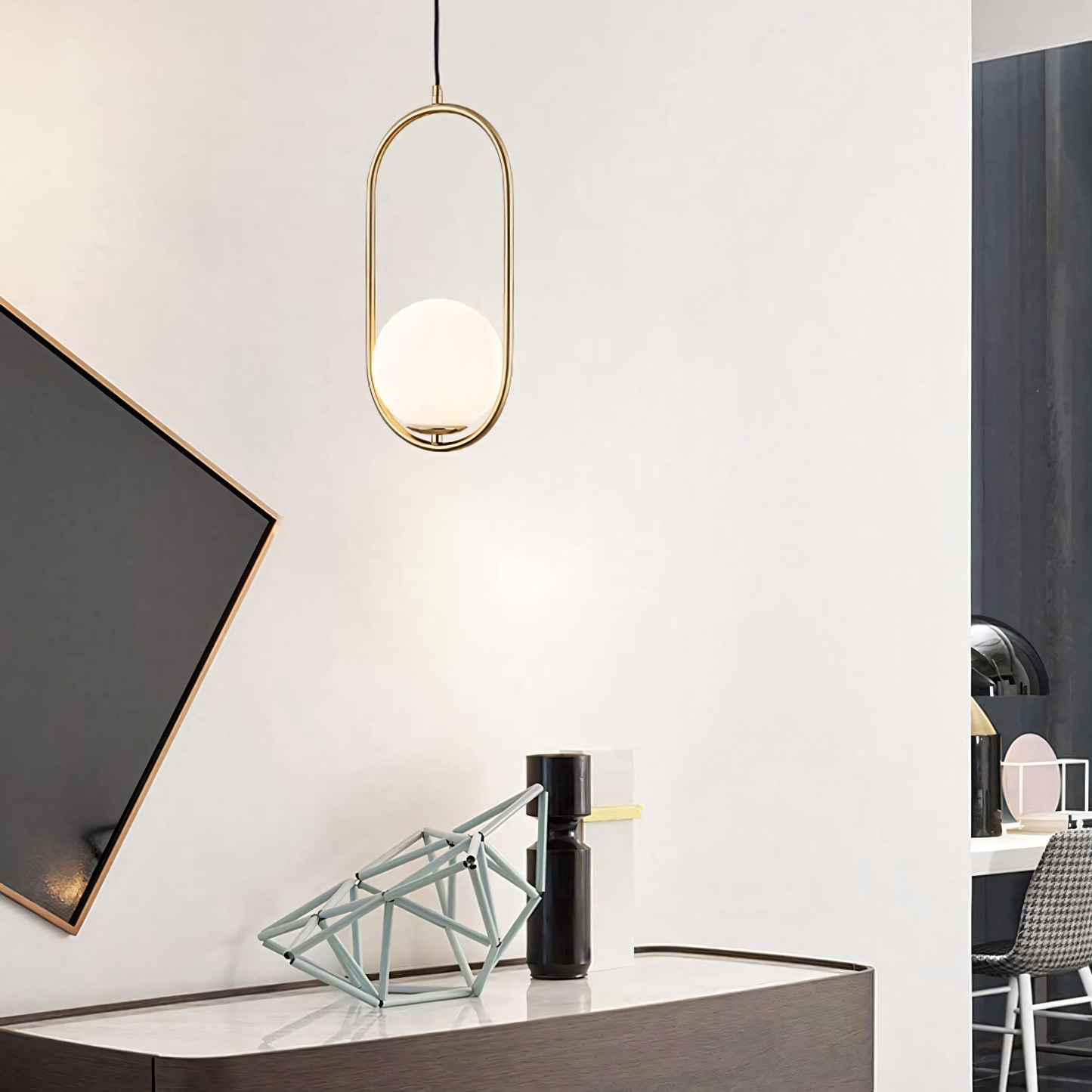 Breathtaking Orbis Hanging Lamp Light in Mysterious Forest