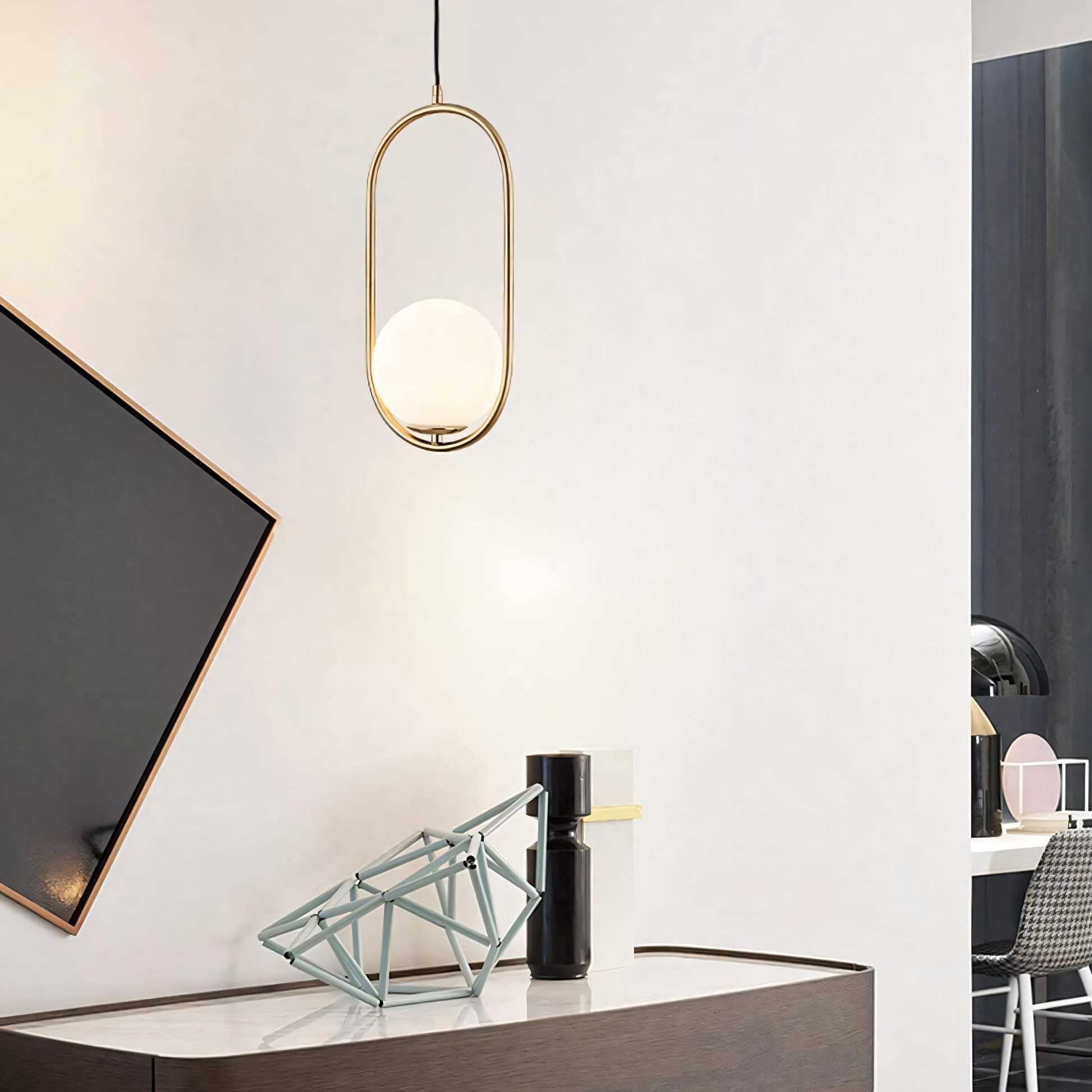 Breathtaking Orbis Hanging Lamp Light in Mysterious Forest