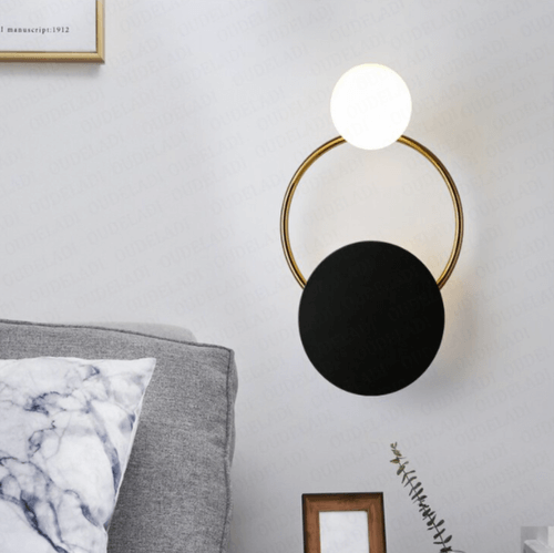 Sturdy metal wall lantern, warm glow, ancient lore's whispers.