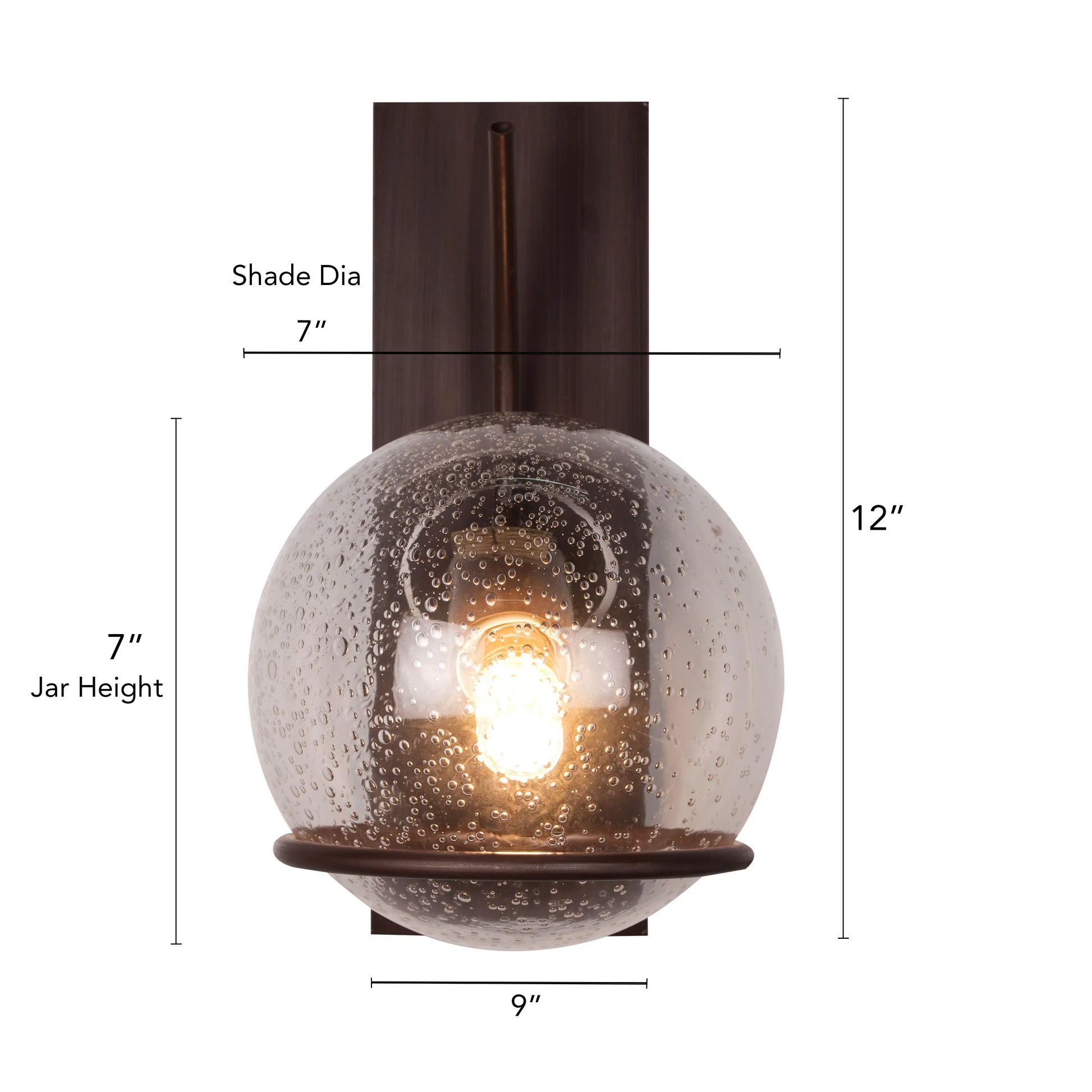 Bashful Bubbled Glass Wall Light – elegant wall light with unique bubbled glass design, offering warm, ambient lighting for modern interiors.