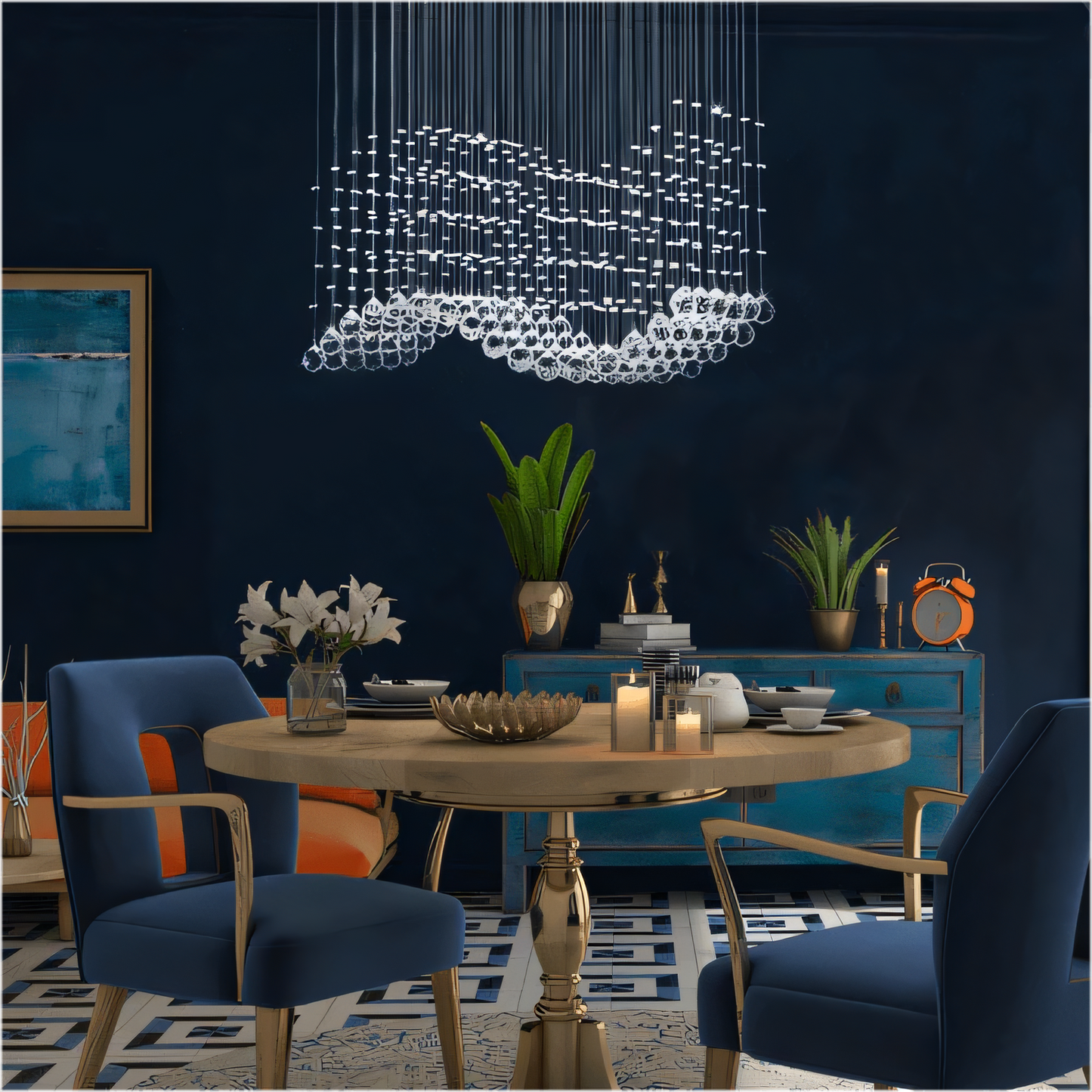 Wave-like Crystal Lighting