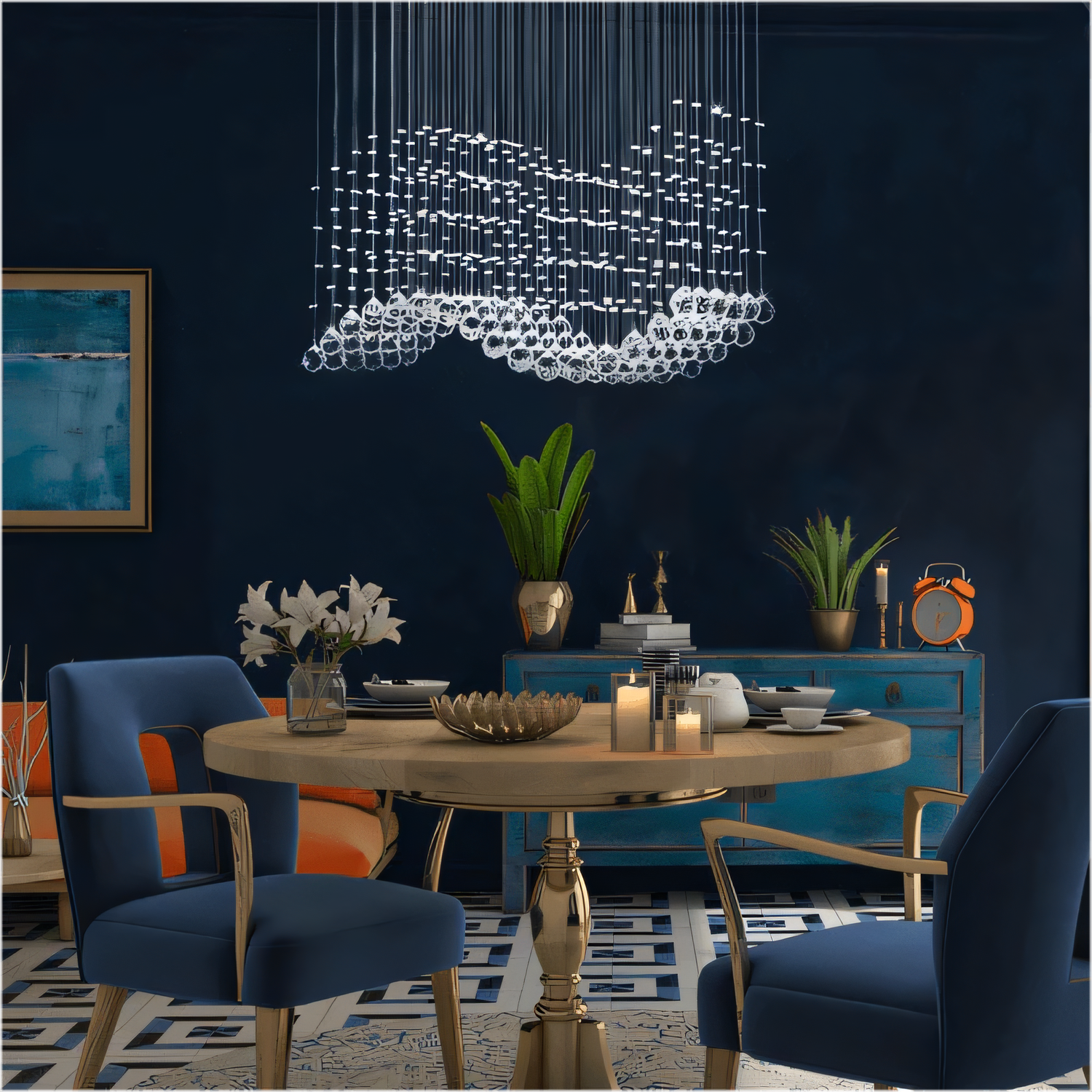 Wave-like Crystal Lighting